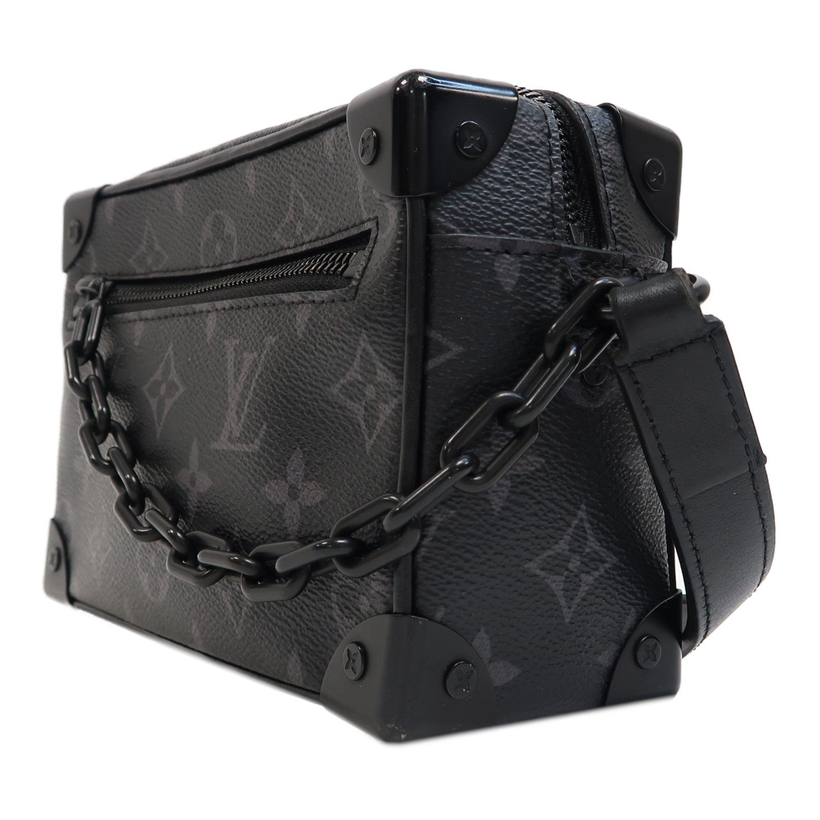 LOUIS VUITTON Monogram Mini Soft Trunk肩背袋黑色