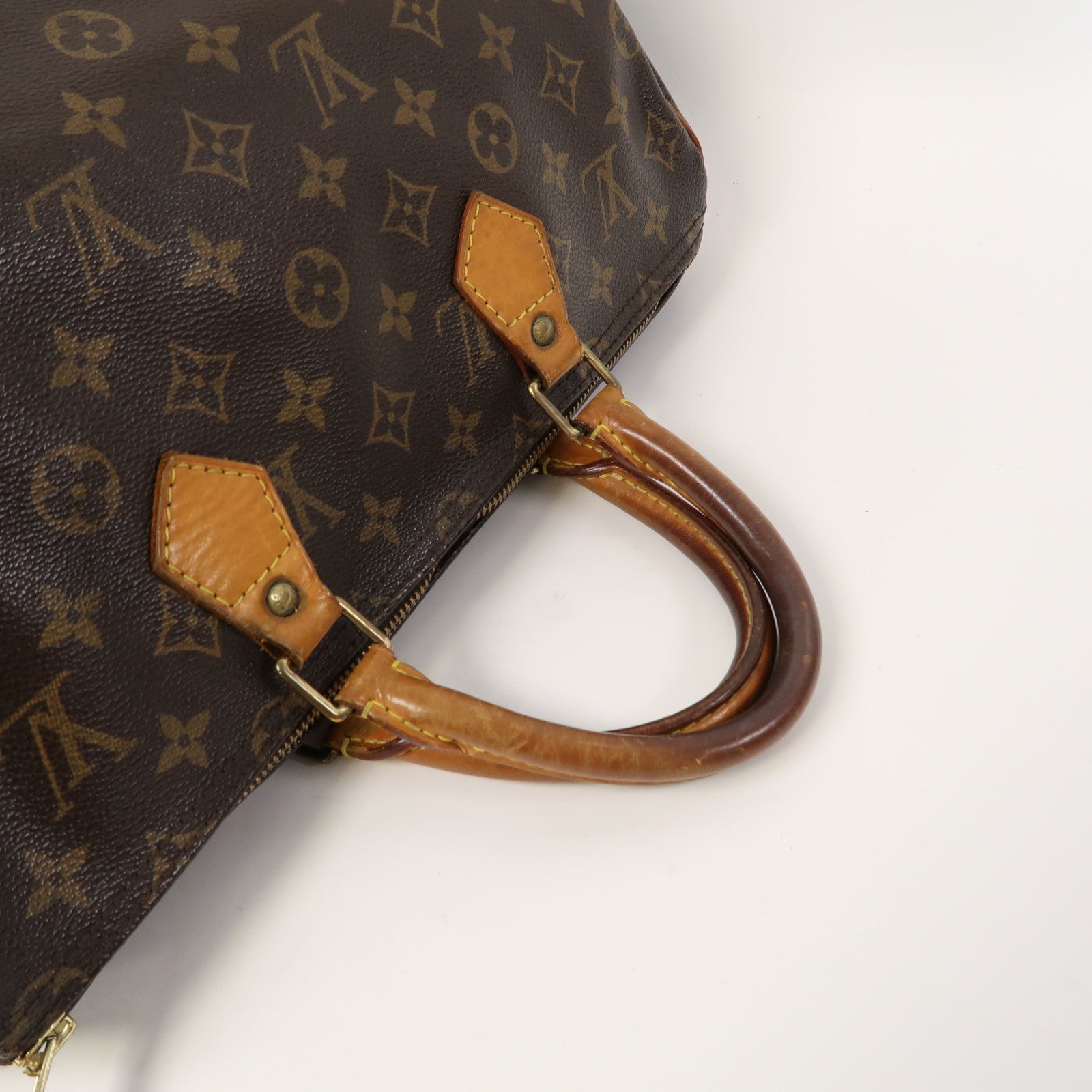 LOUIS VUITTON 【激減優惠】Monogram Speedy 35金扣手挽袋啡色