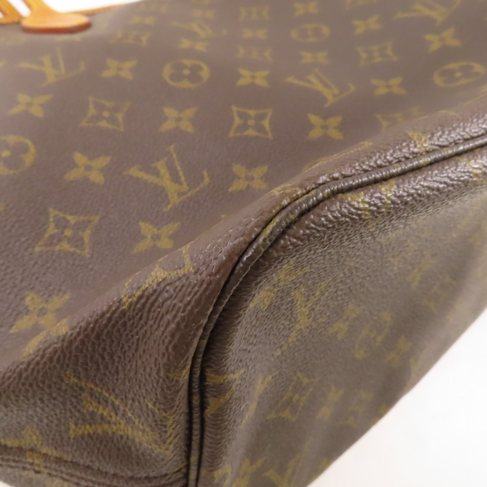 LOUIS VUITTON Monogram Neverfull MM金扣手挽袋