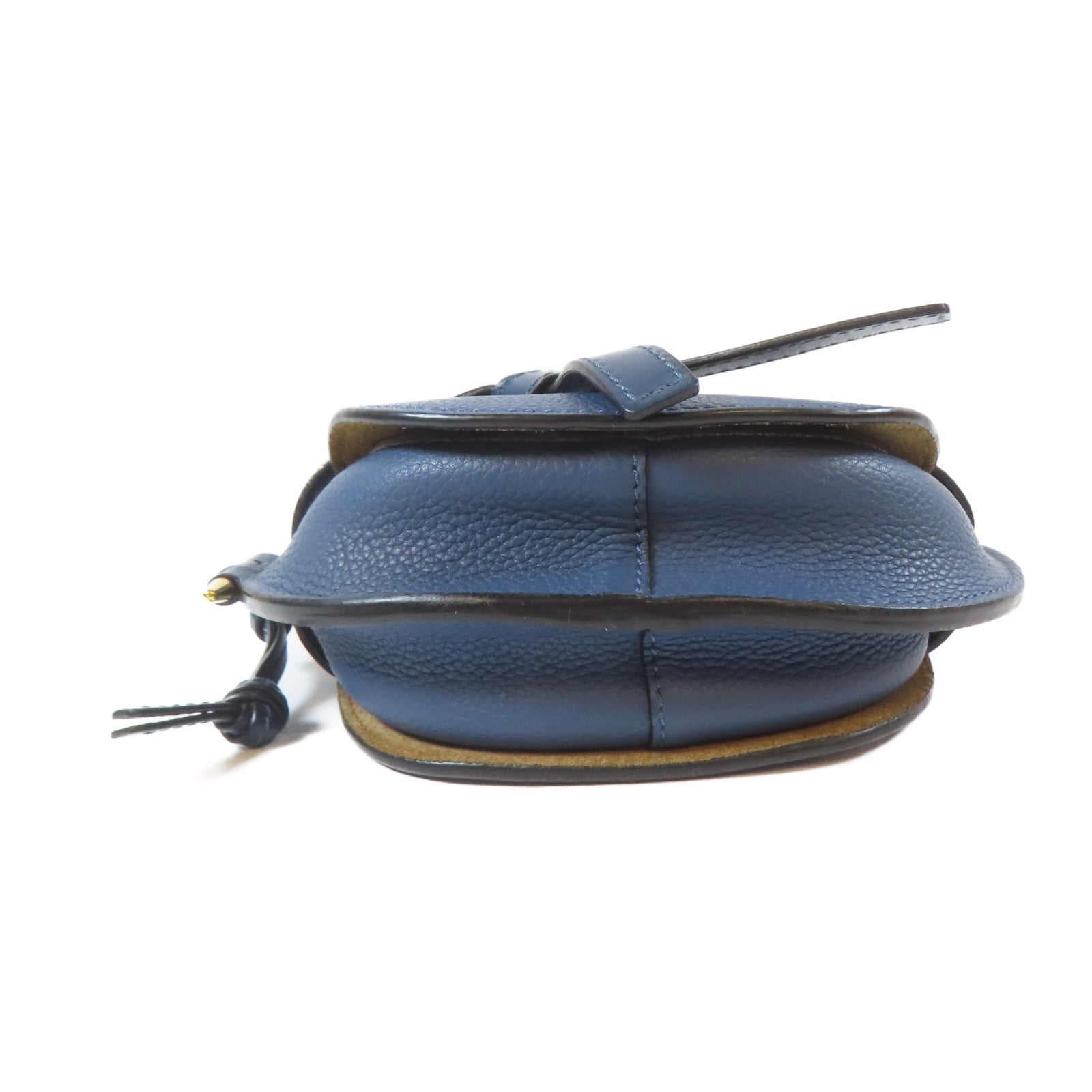 LOEWE 【激減優惠】牛皮皮革Mini Gate金扣肩背袋藍色