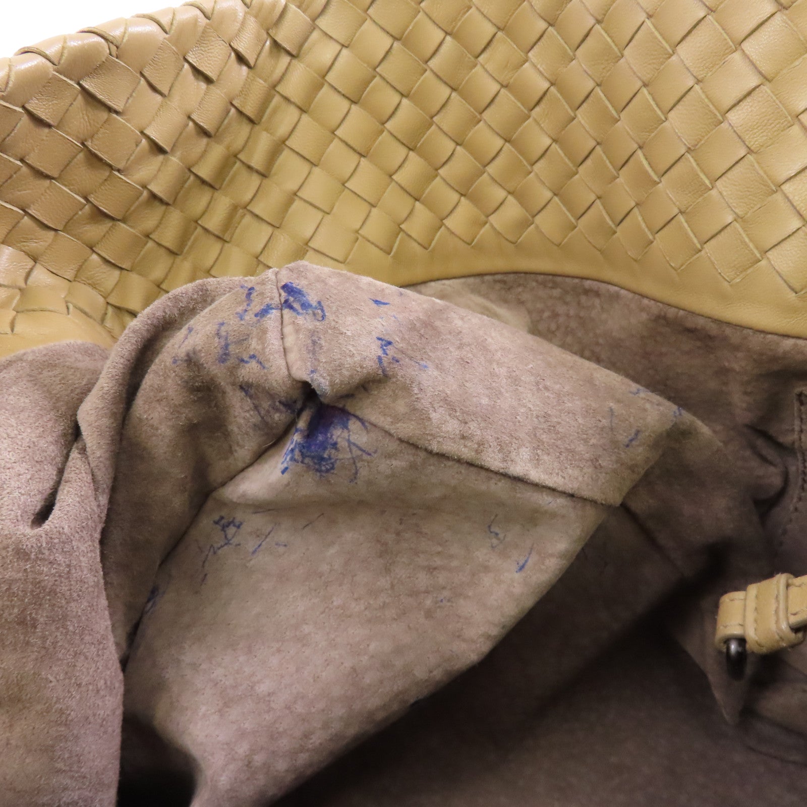 BOTTEGA VENETA 羊皮皮革Shoulder Bag肩背袋卡其色