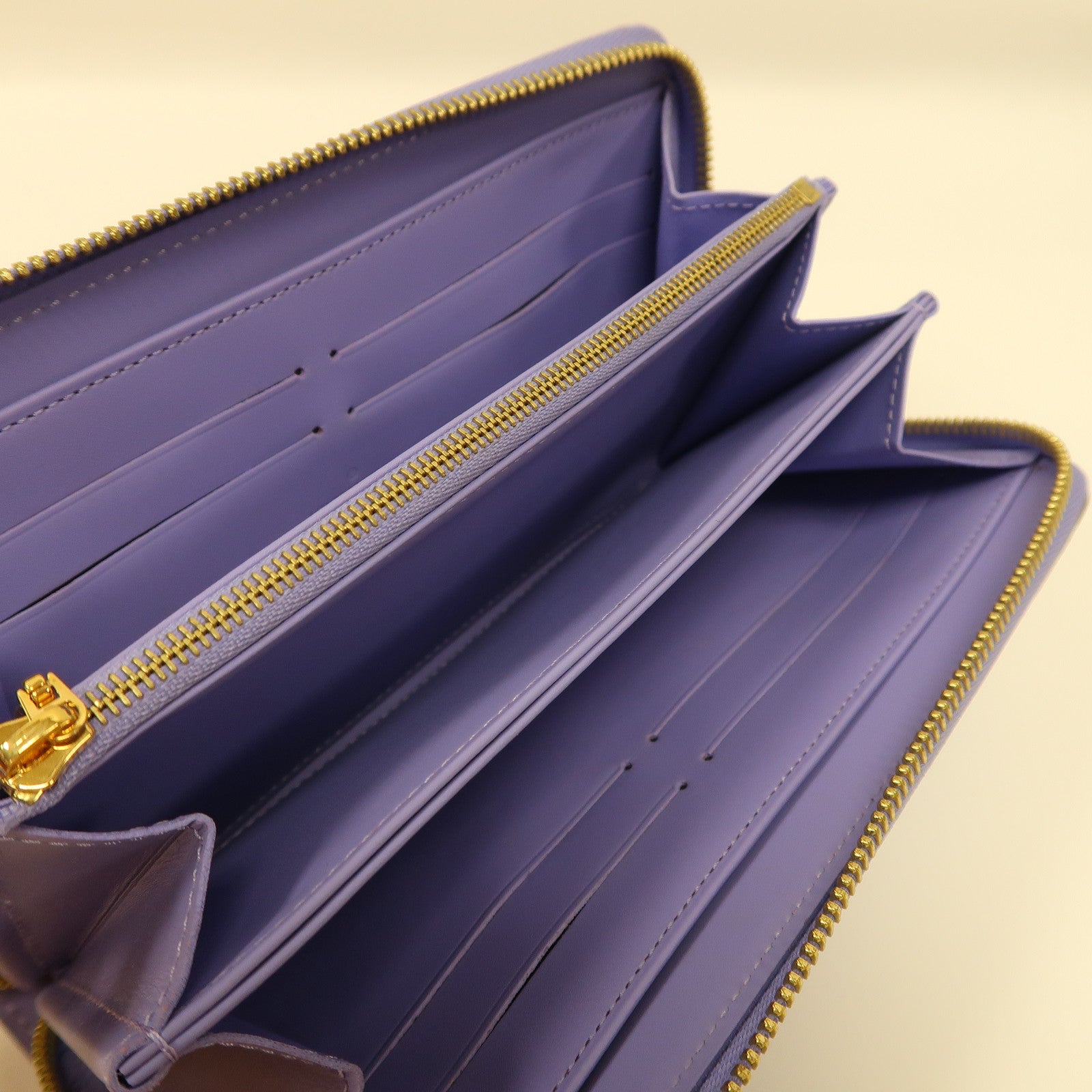 LOUIS VUITTON 【激減優惠】Vernis Zipper Long Wallet金扣長錢包淡紫色