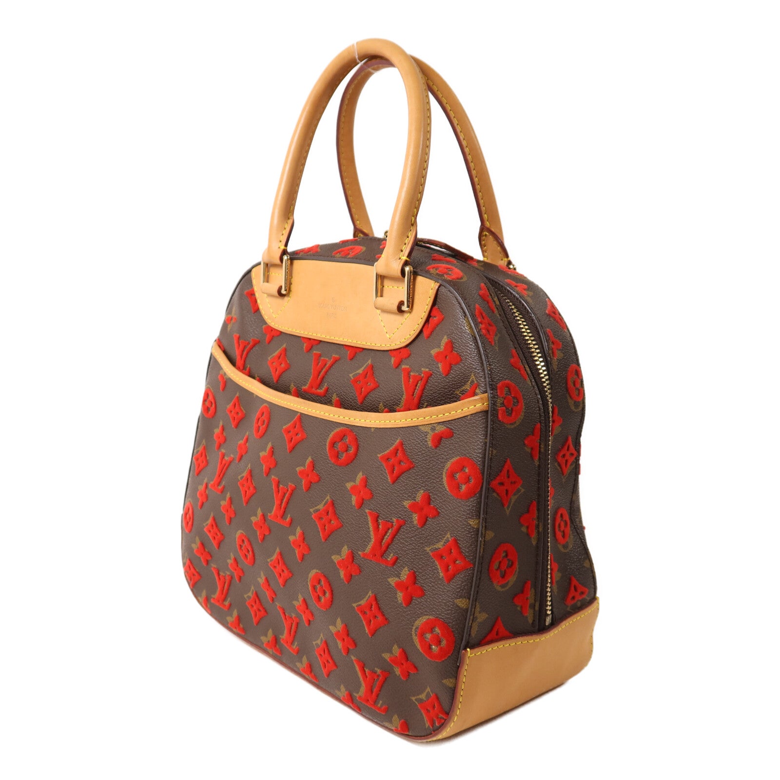 LOUIS VUITTON Monogram Tuffetage Deauville Cube Bag手挽袋