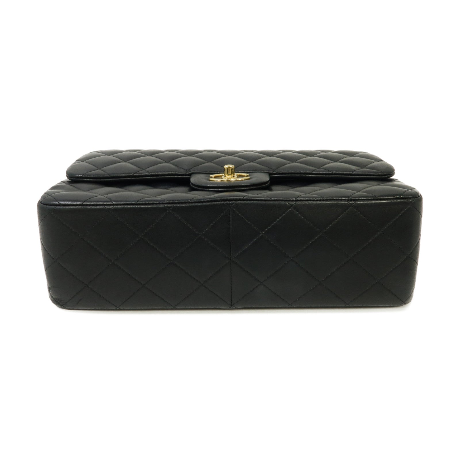 CHANEL 【激減優惠】菱格羊皮皮革Classic Jumbo金扣鏈帶肩背袋黒色