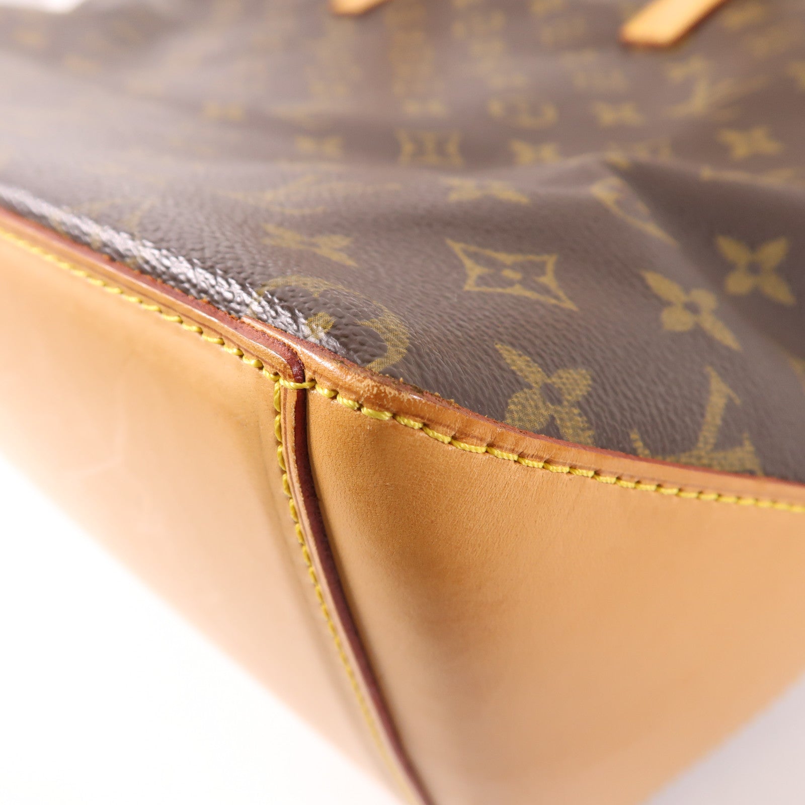 LOUIS VUITTON Monogram Cabas Mezzo金扣肩背袋棕色