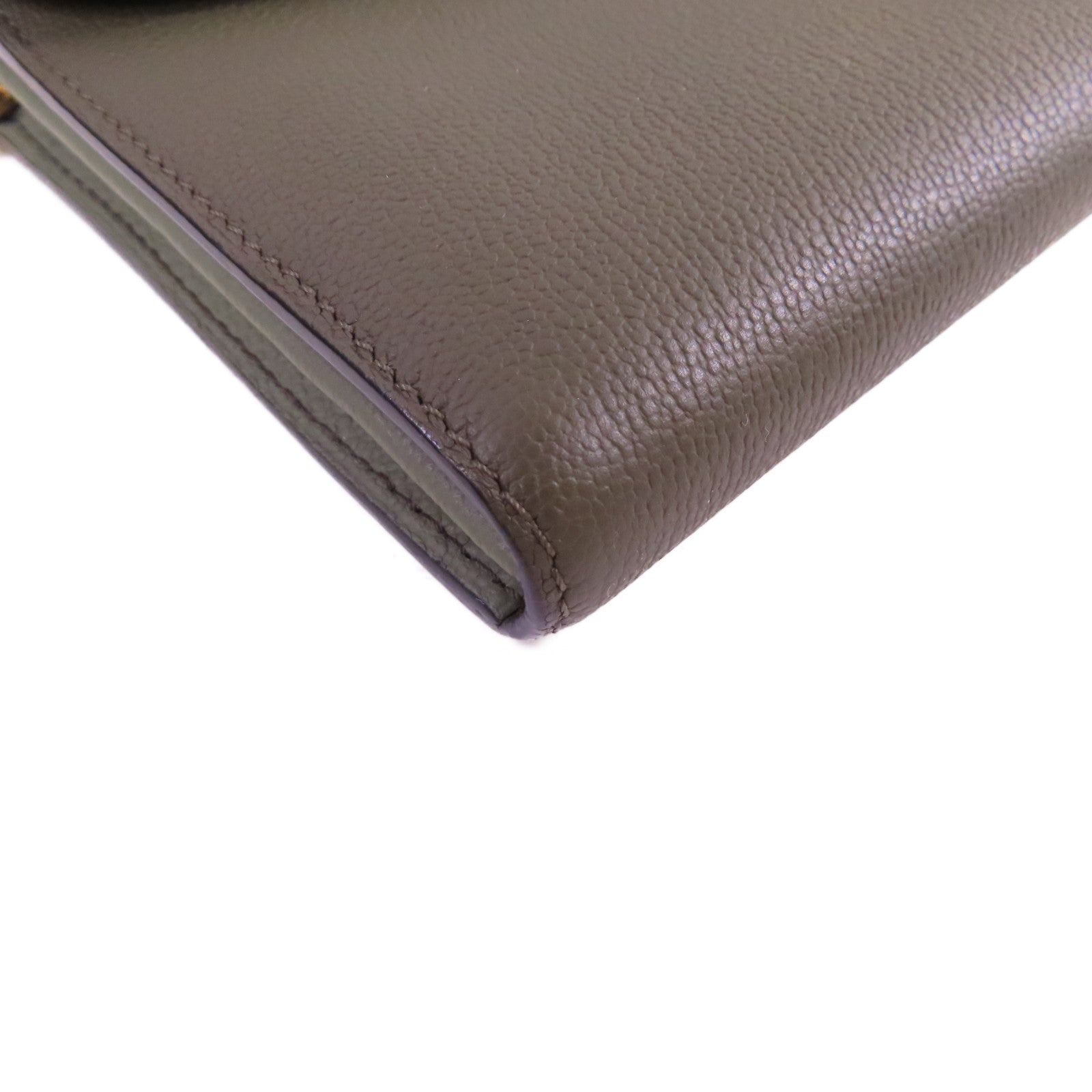 Delvaux 牛皮皮革Delvaux Brillant Wallet on Chain Shoulder Bag金扣鏈帶肩背袋深綠色