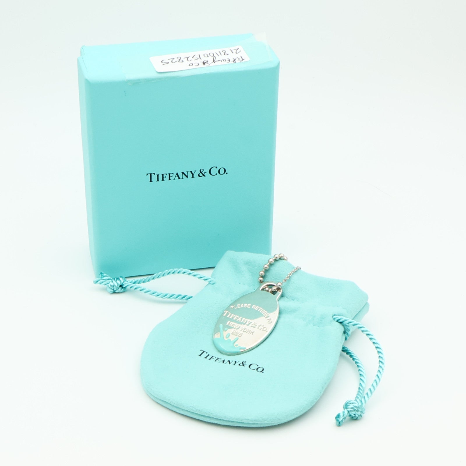 TIFFANY＆CO 925純銀/琺瑯Return To Tiffany Splash項鍊