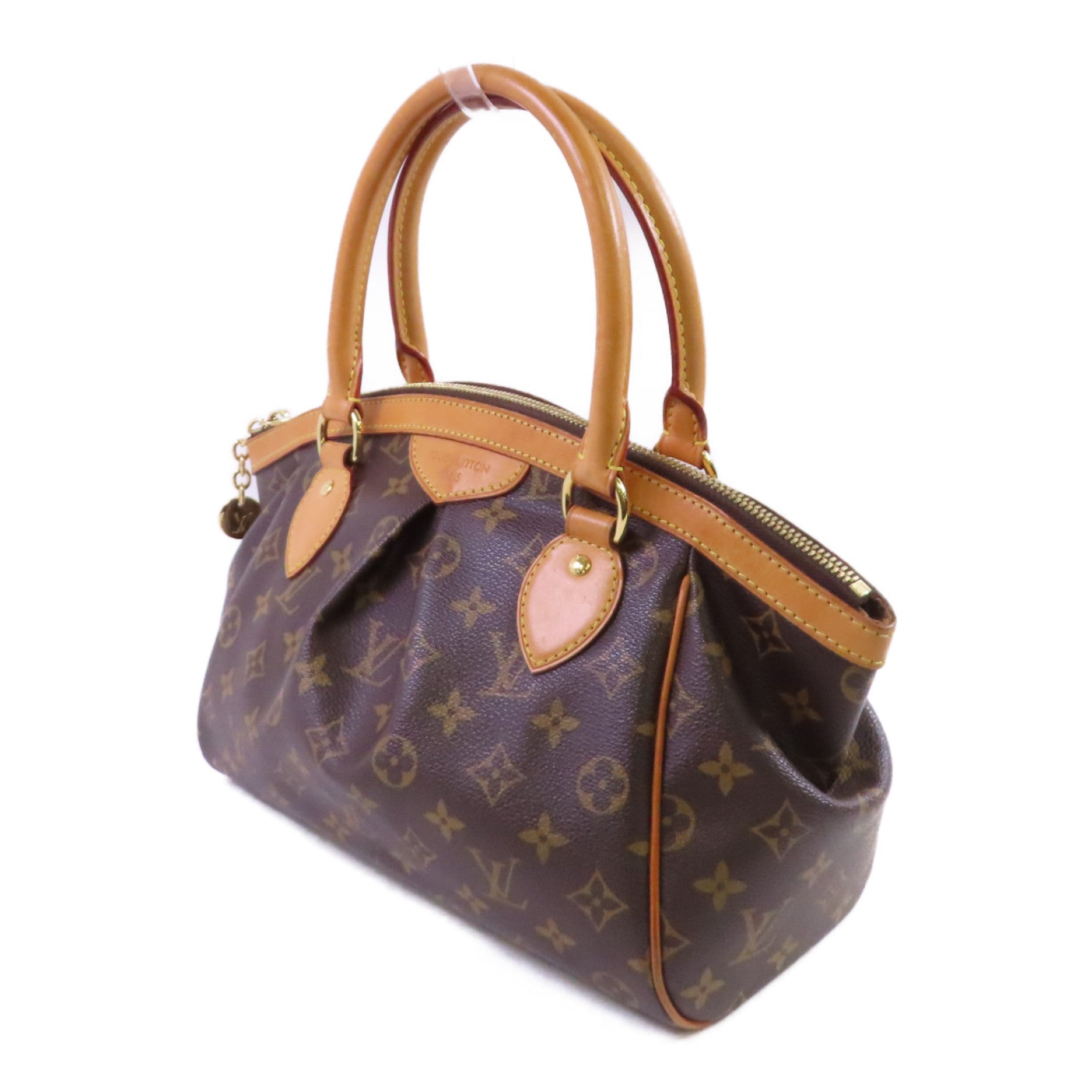 LOUIS VUITTON Monogram Tivoli PM Hand Bag金扣手挽袋啡色