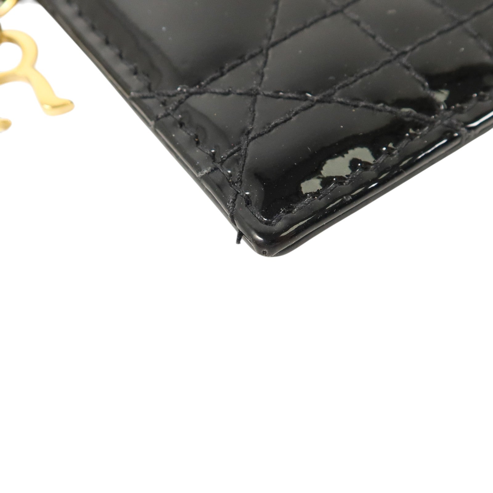 Dior 【激減優惠】漆皮皮革Lady Dior Card Case金扣卡片套