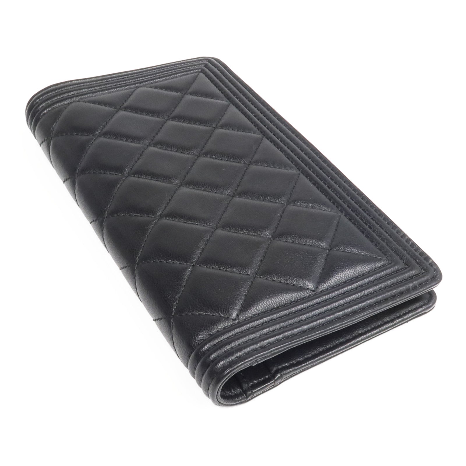 CHANEL 羊皮皮革Boy Wallet長錢包
