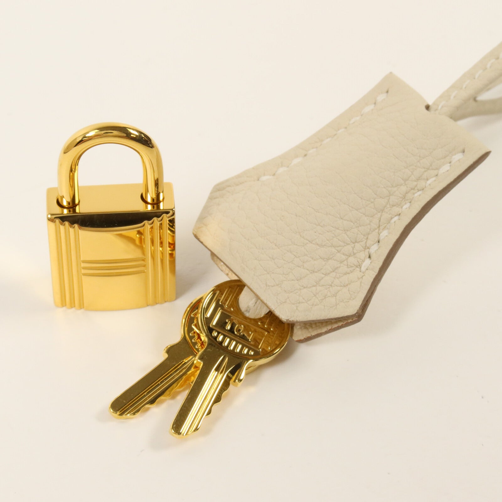 HERMES Togo皮革Birkin 25手挽袋Craie