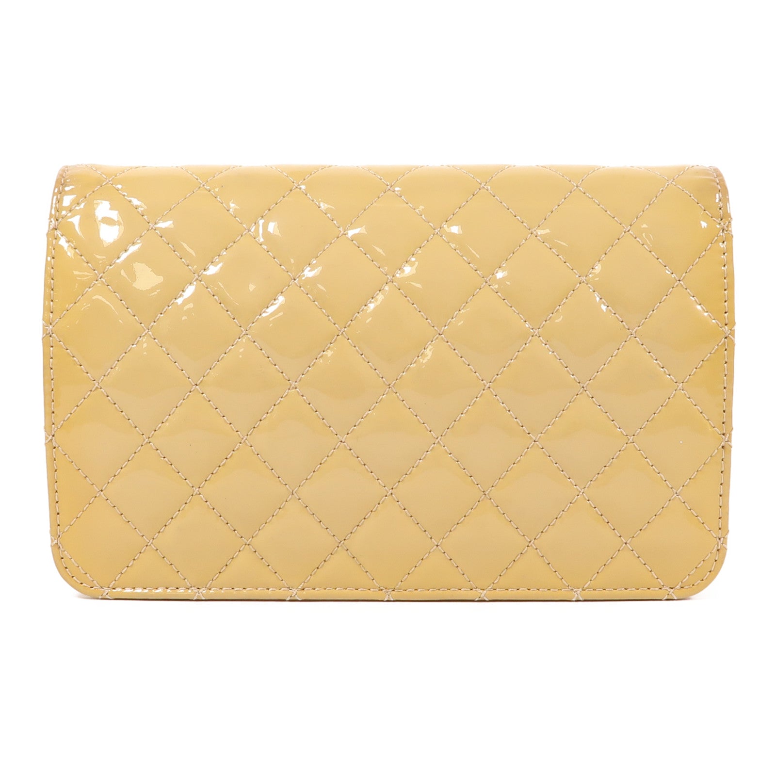 CHANEL 漆皮皮革Wallet On Chain金扣肩背袋