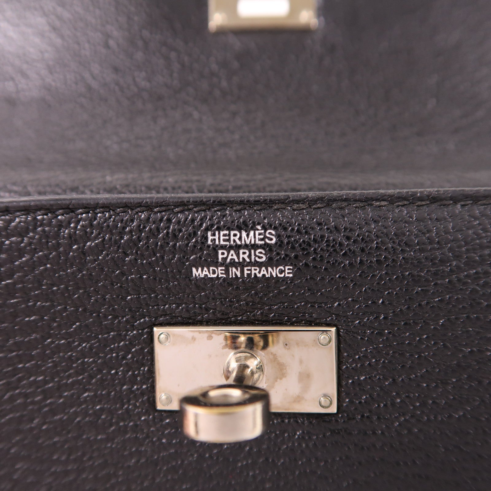 HERMES Chevre皮革Kelly Wallet銀扣長錢包