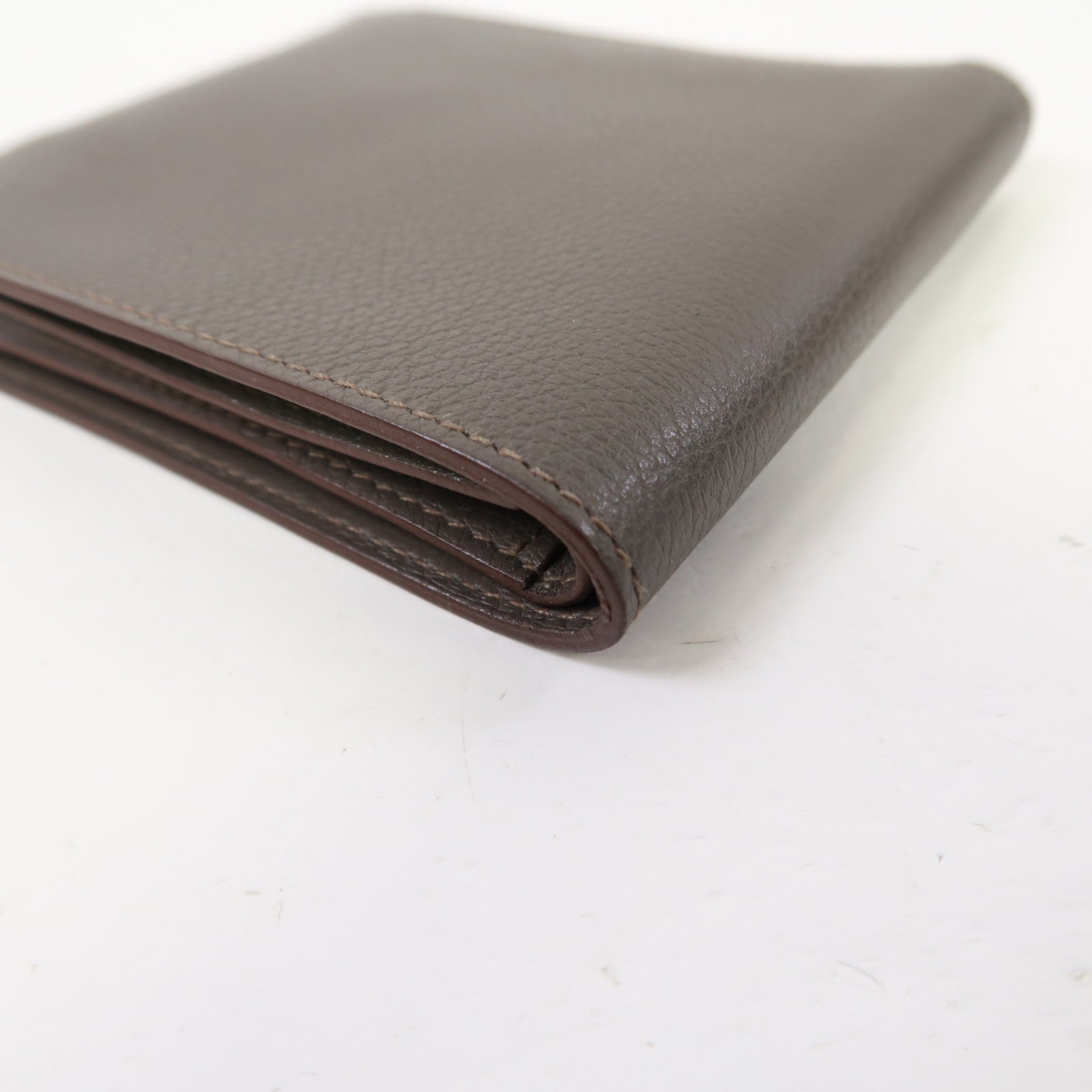 HERMES Evercolor皮革Compact Wallet錢包Etain 錫器灰色