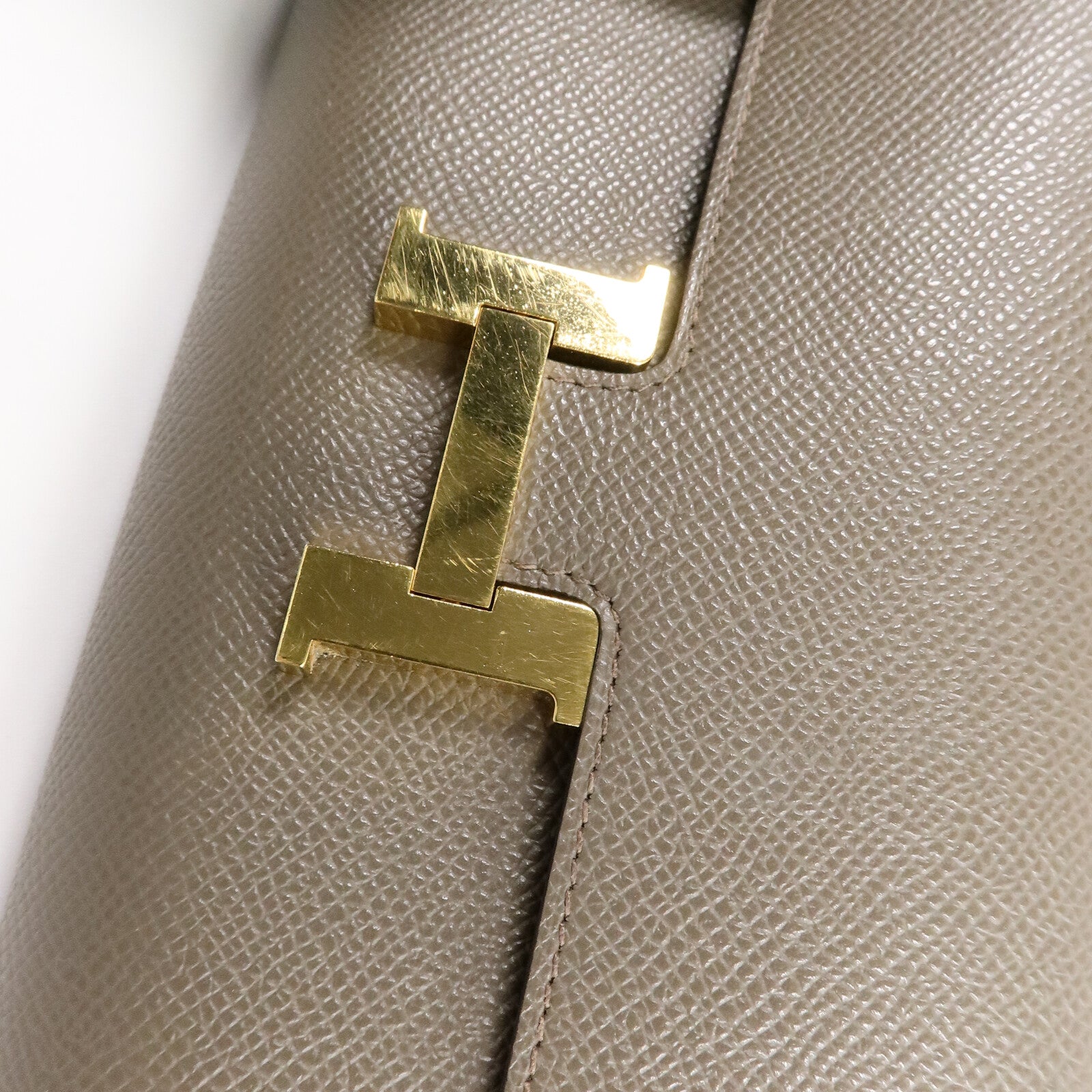 HERMES Epsom皮革Constance To Go肩背袋Etain