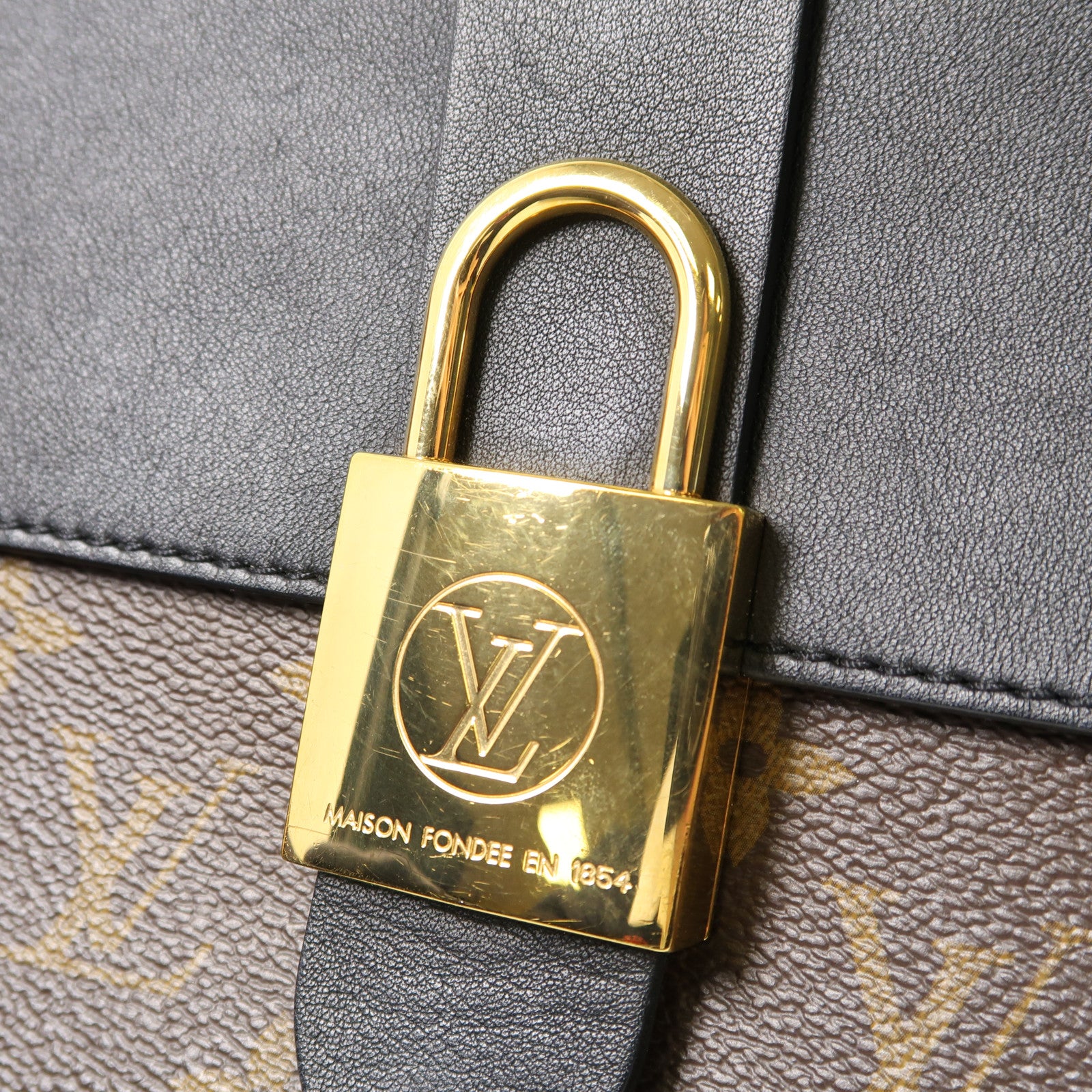 LOUIS VUITTON LV GHW Locky BB 2 Way Shoulder Bag M44141 Monogram Brown/Black