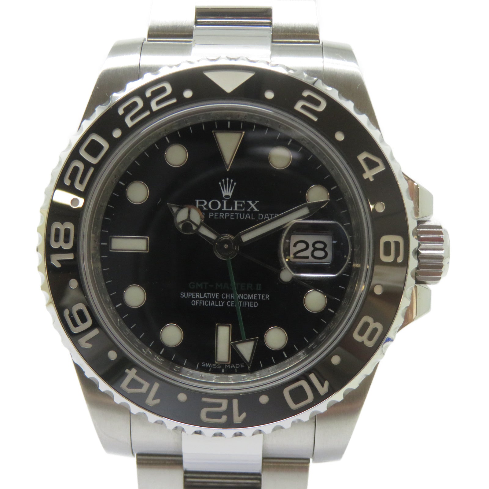 ROLEX GMT MasterⅡ不鏽鋼手錶自動機芯黑色