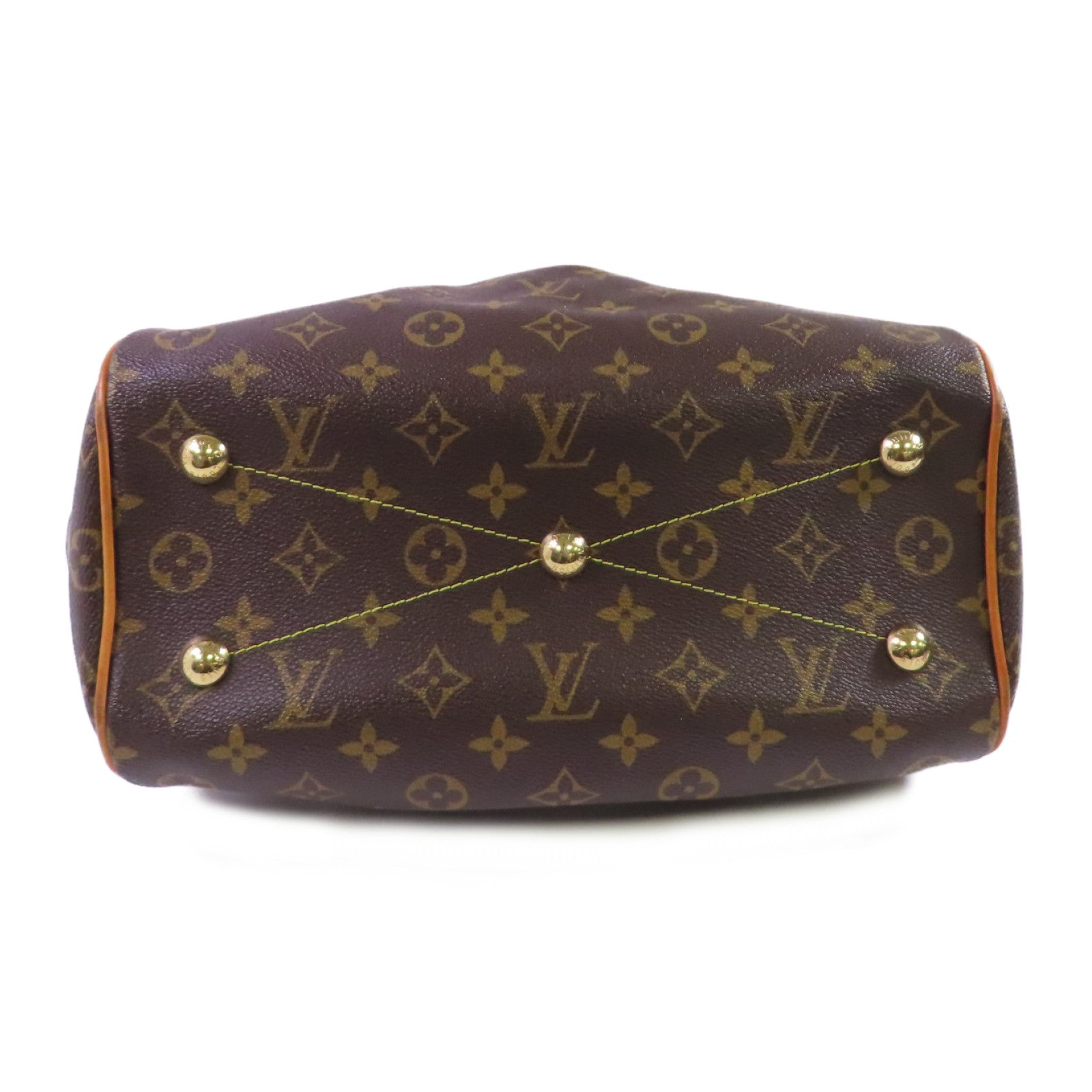 LOUIS VUITTON Monogram Tivoli PM Hand Bag金扣手挽袋啡色