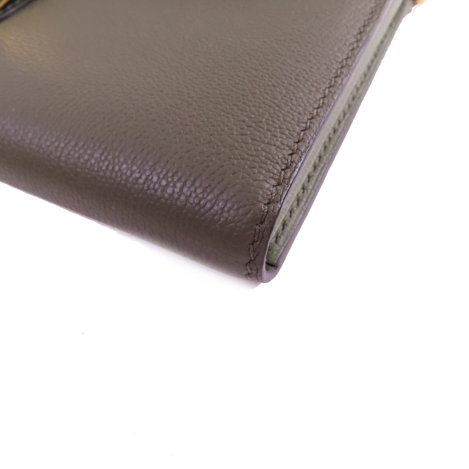 Delvaux 牛皮皮革Delvaux Brillant Wallet on Chain Shoulder Bag金扣鏈帶肩背袋深綠色