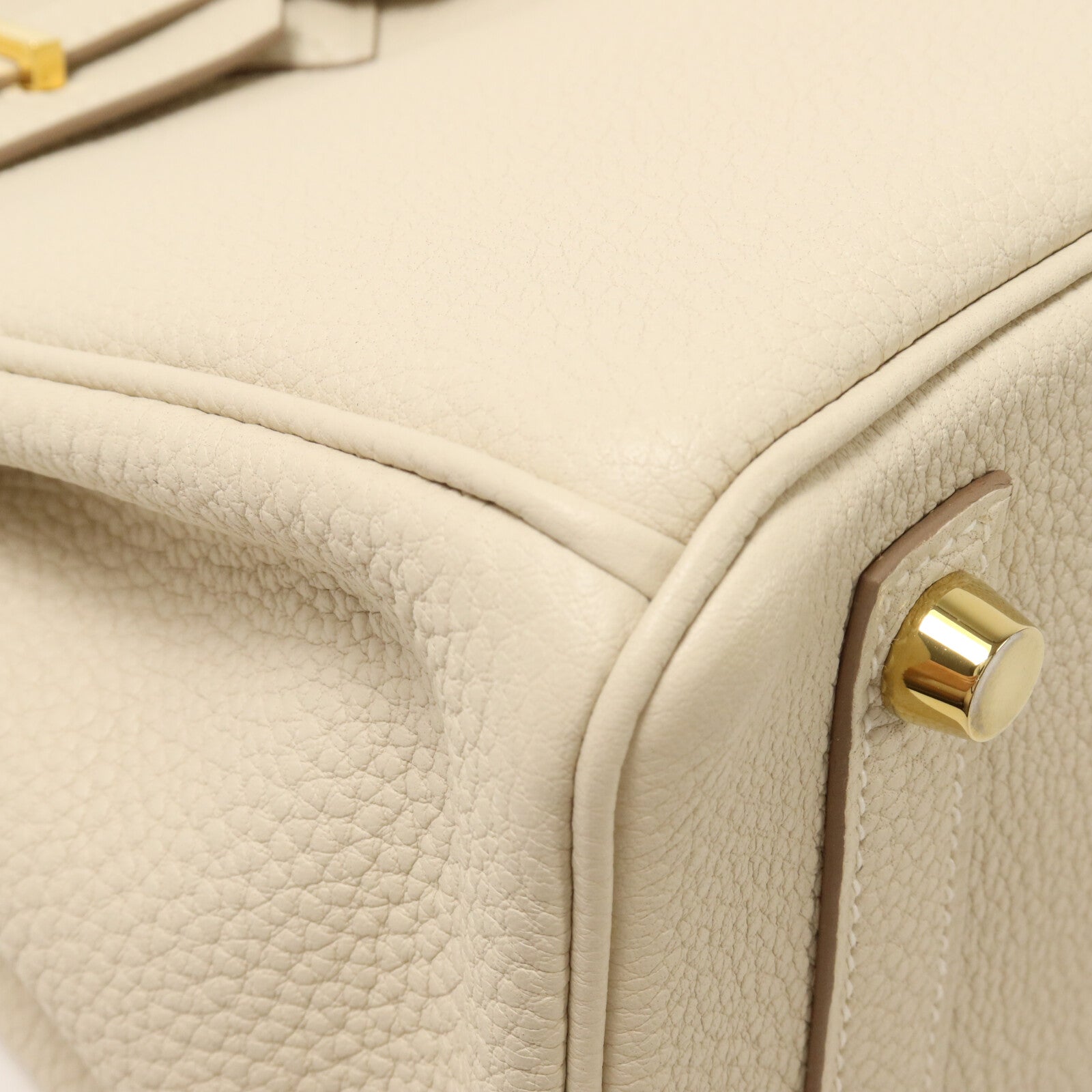 HERMES Togo皮革Birkin 25手挽袋Craie
