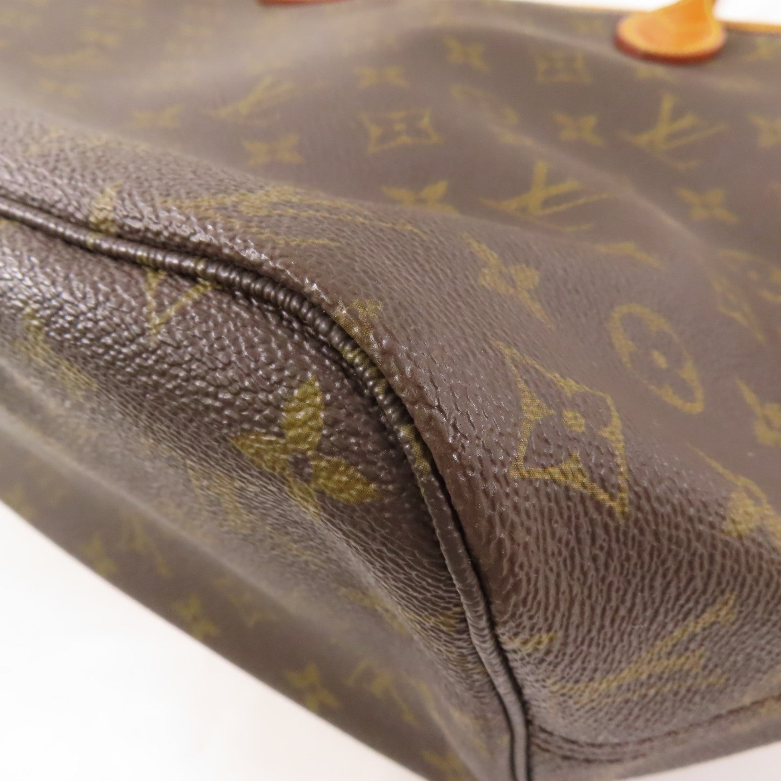 LOUIS VUITTON Monogram Neverfull MM金扣手挽袋