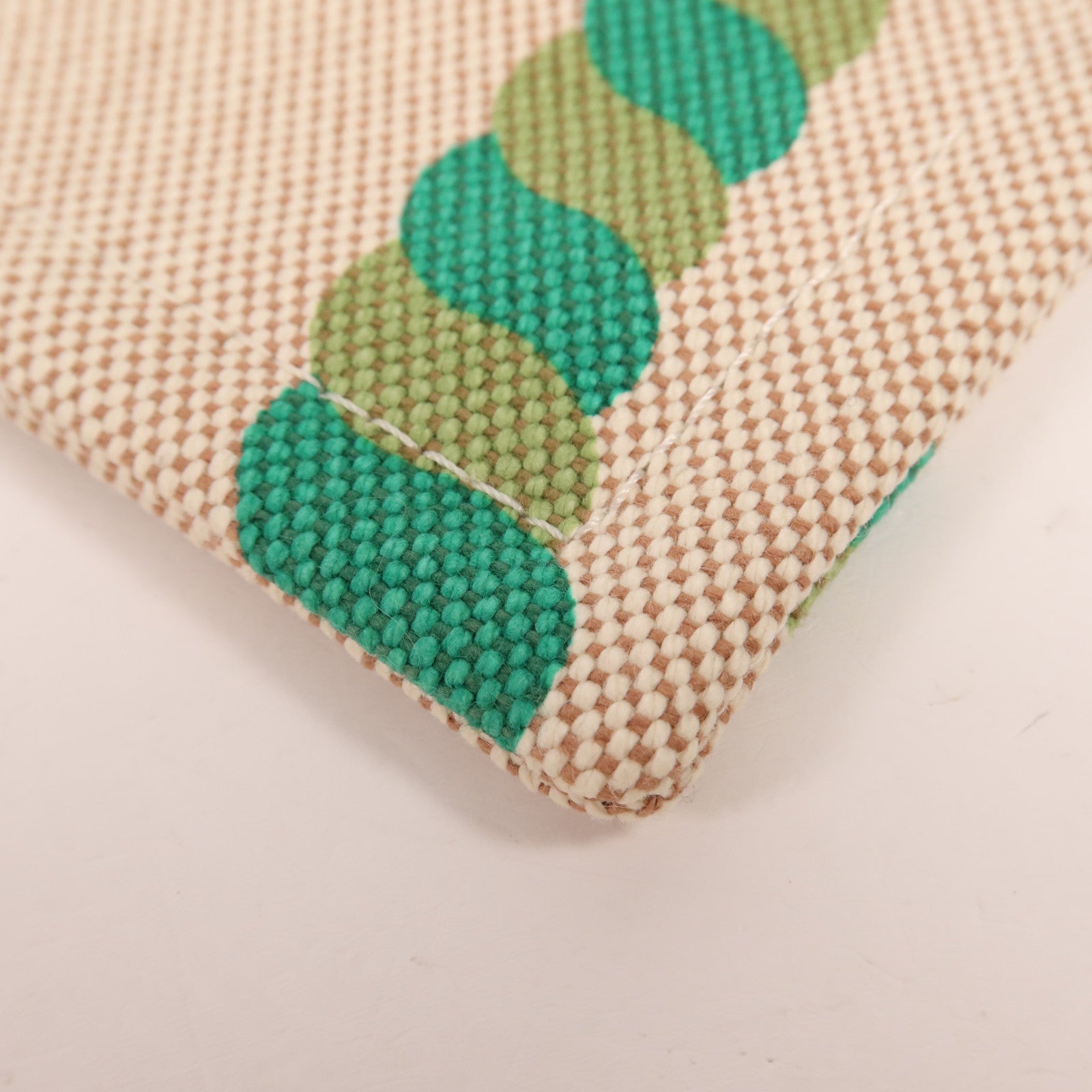 HERMES 棉質Trousse Flat銀扣手拿包