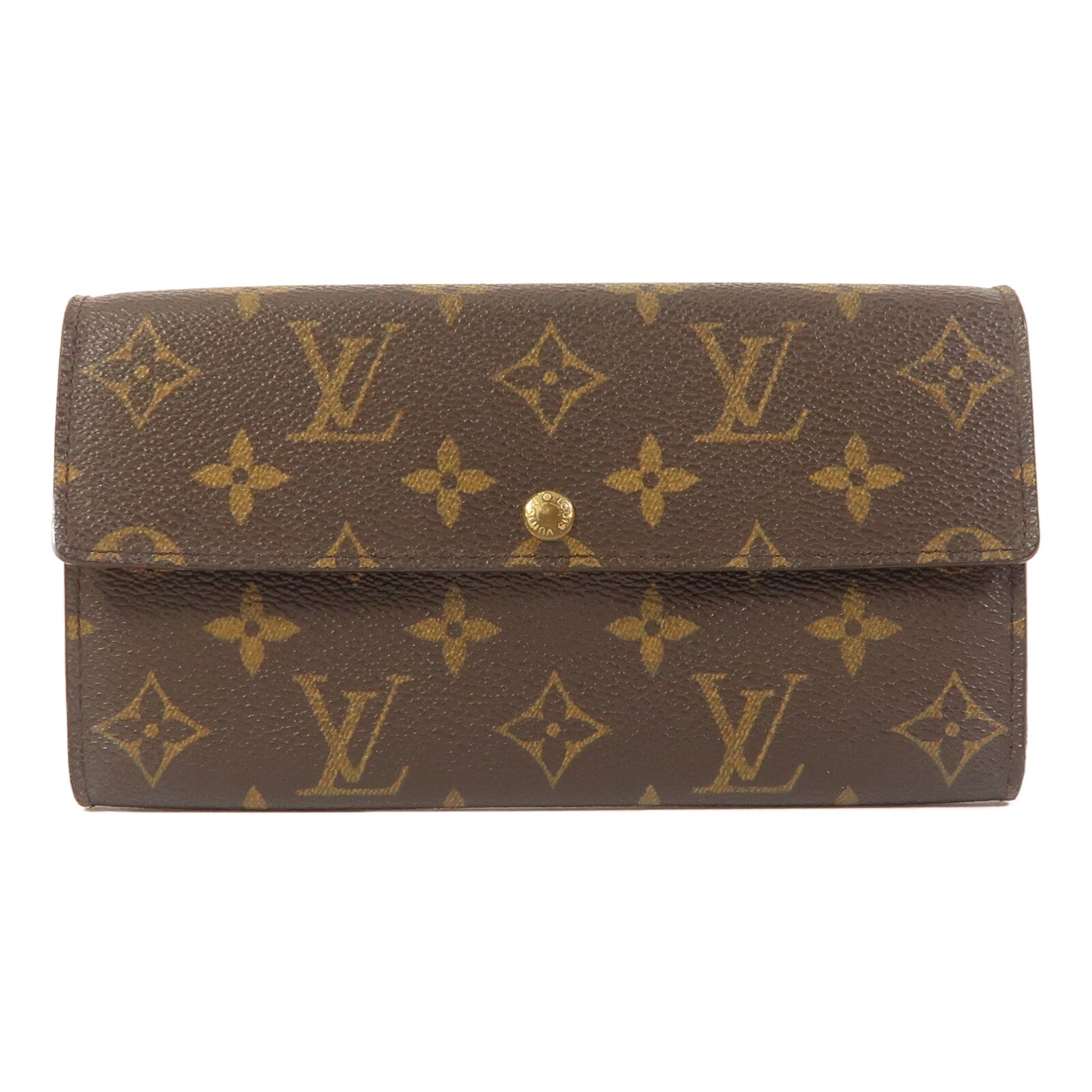LOUIS VUITTON Monogram Long Wallet金扣長錢包