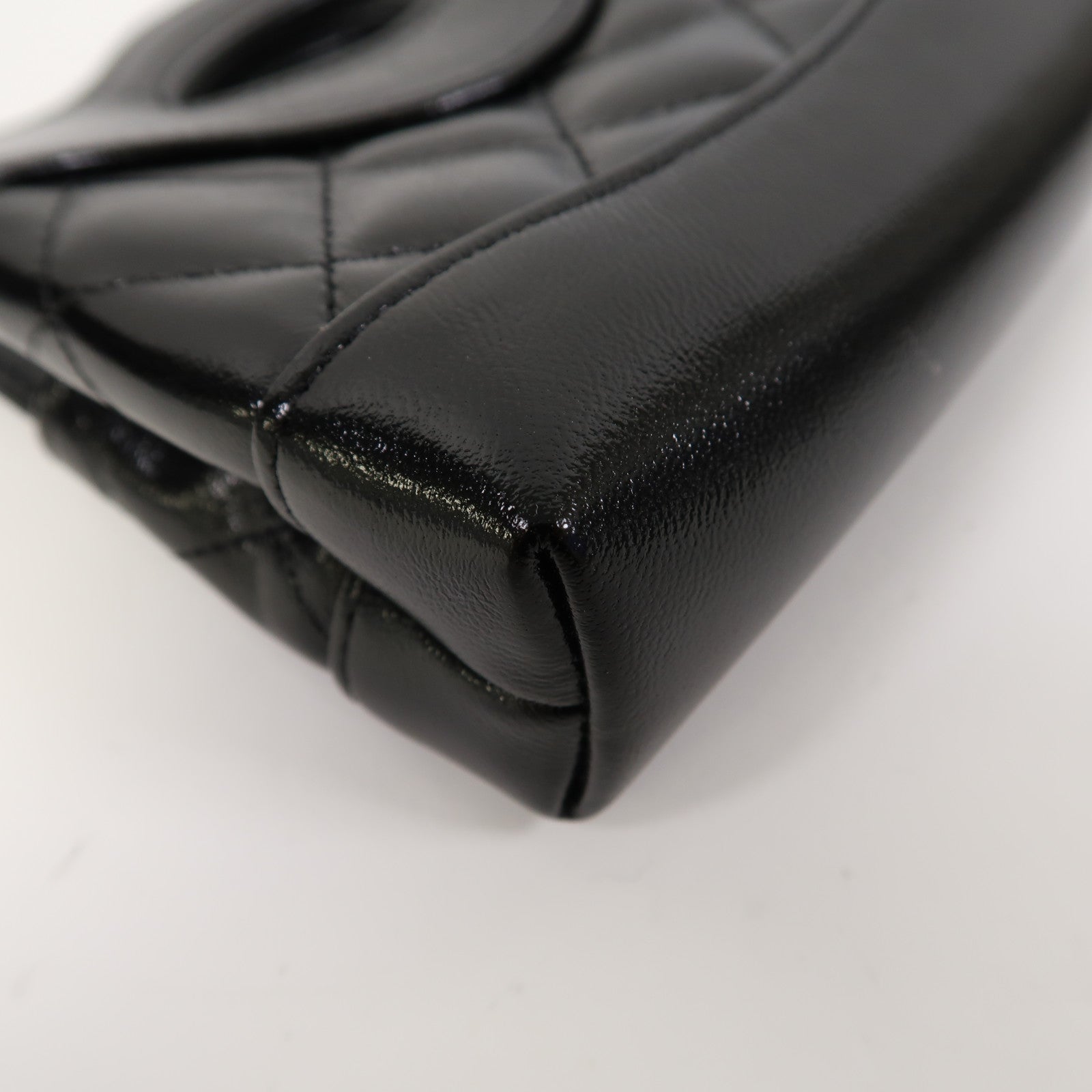 CHANEL 【激減優惠】菱格羊皮皮革Chain Shoulder金扣鏈帶肩背袋黑色