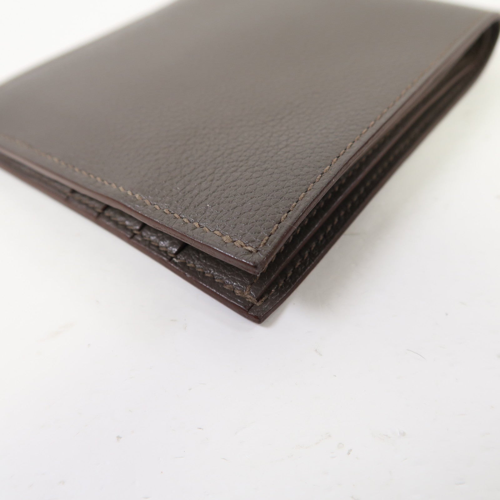 HERMES Evercolor皮革Compact Wallet錢包Etain 錫器灰色