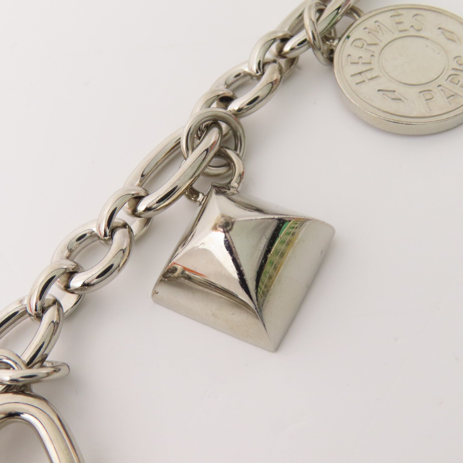 HERMES 金屬Charm銀扣掛飾