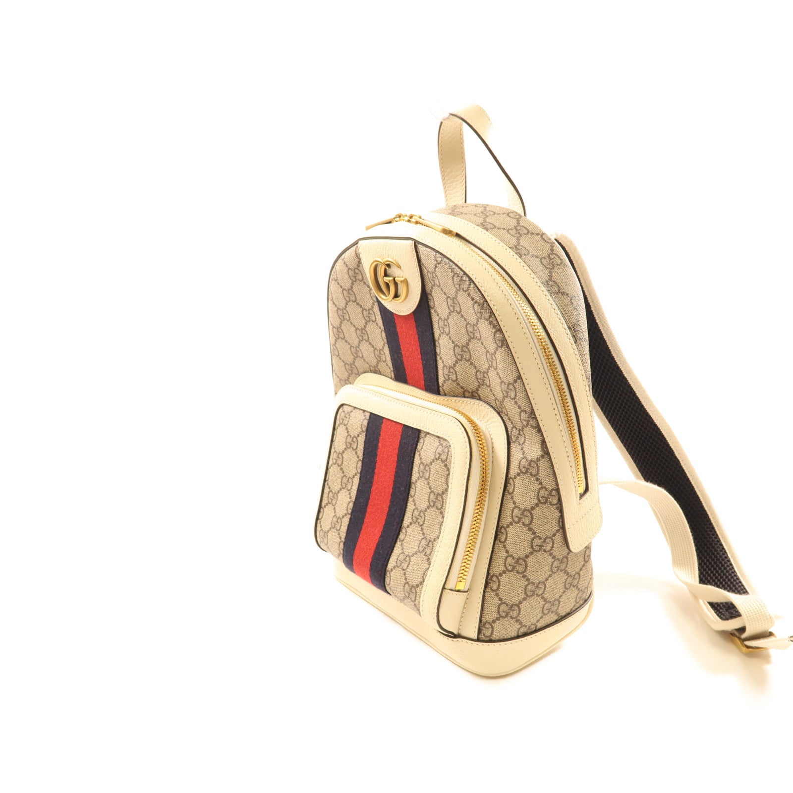 GUCCI 塗層帆布Backpack金扣背包