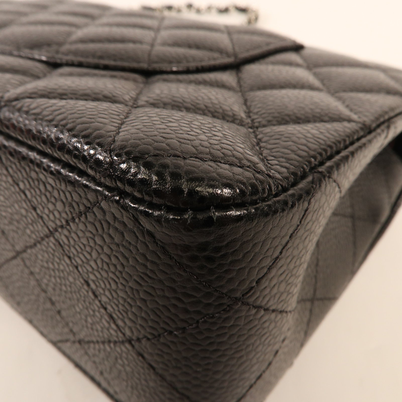 CHANEL 牛皮皮革Classic 25銀扣鏈帶肩背袋