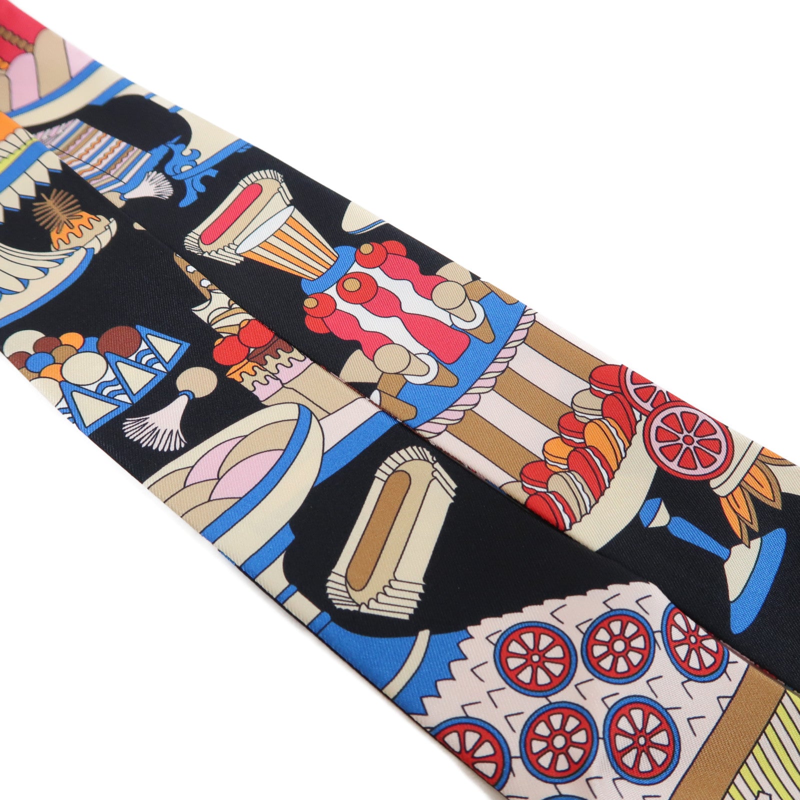 HERMES 【激減優惠】絲質Twilly Scarf絲巾黑色