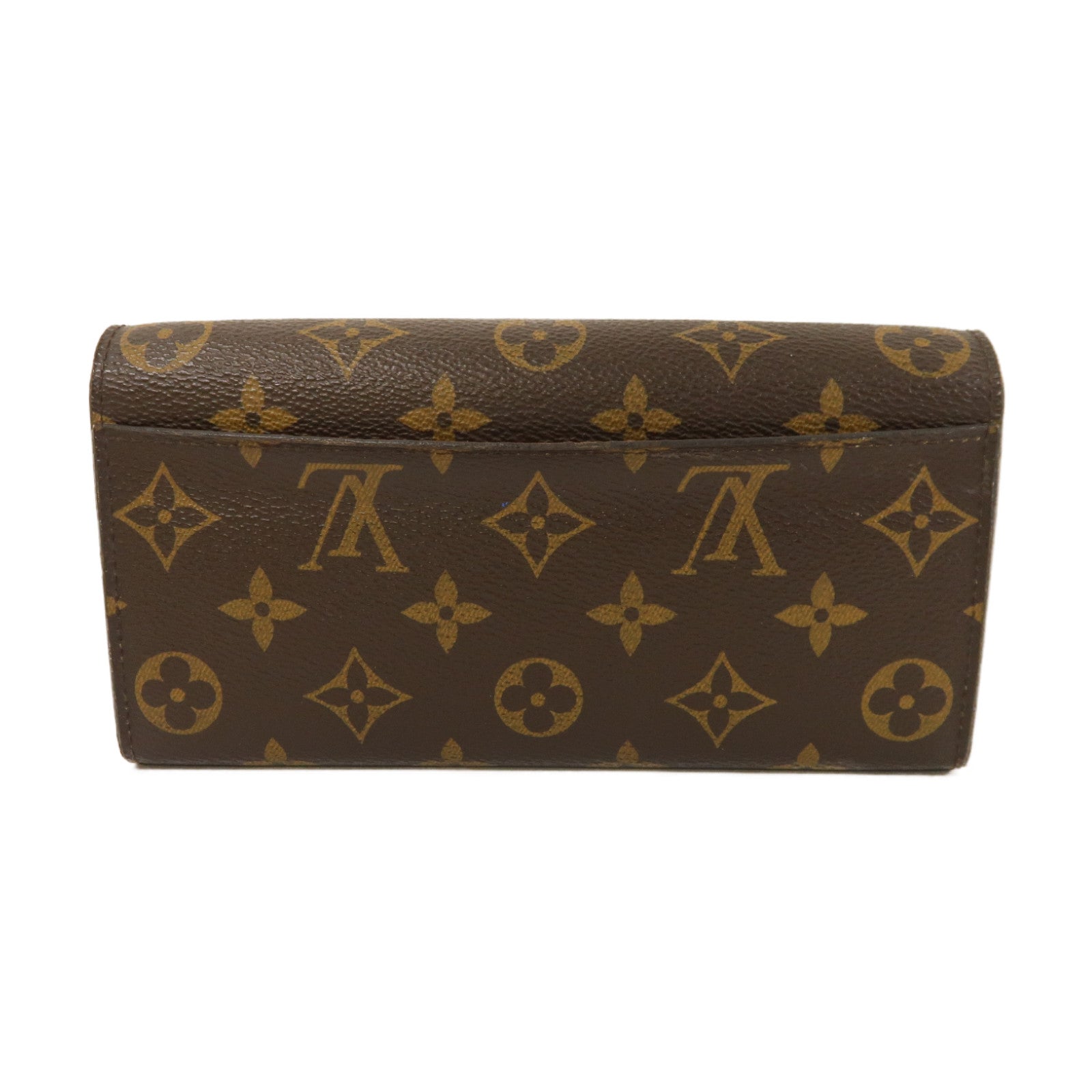 LOUIS VUITTON Monogram Sarah Long Wallet金扣長錢包啡色