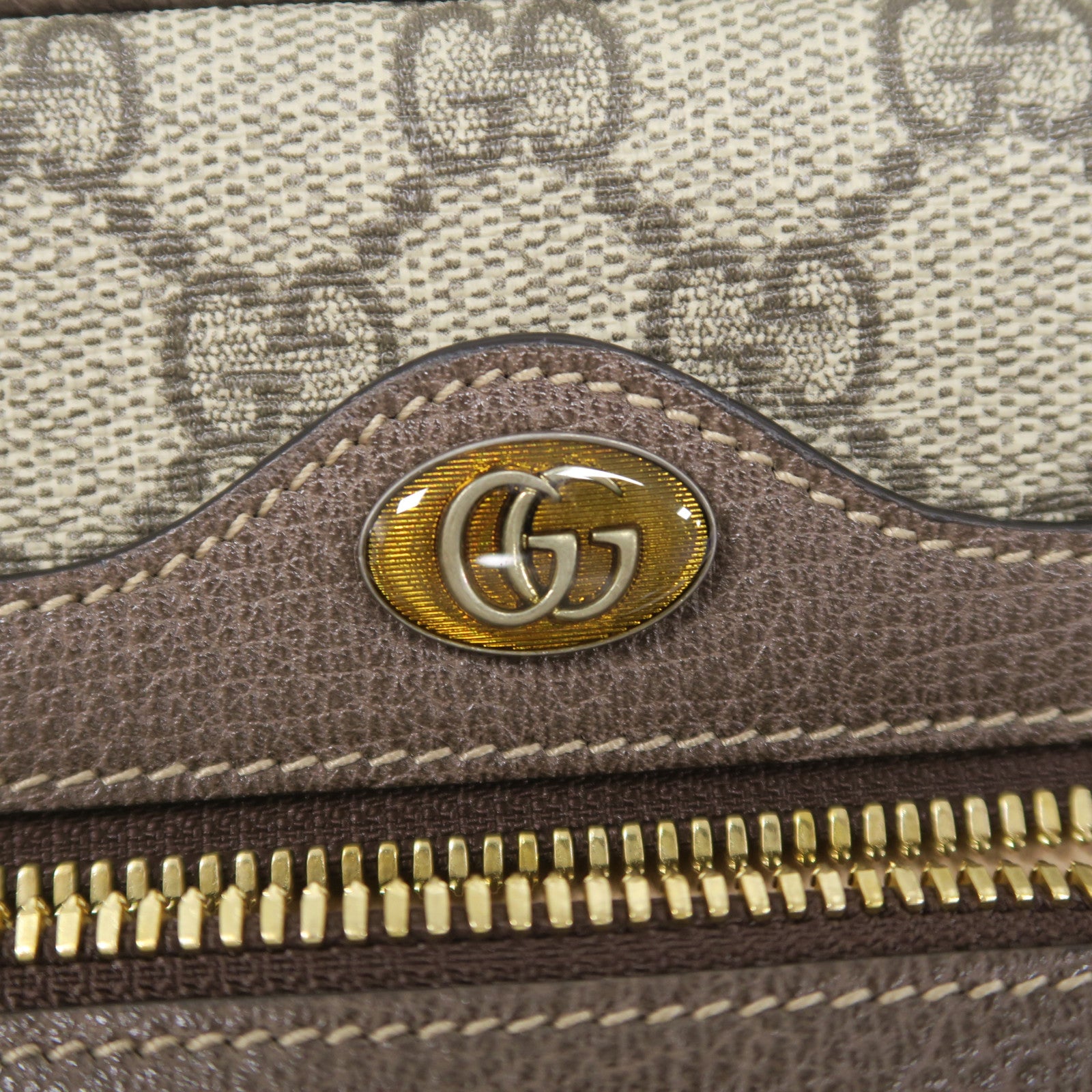 GUCCI 【激減優惠】塗層帆布Waist Bag金扣腰包啡色