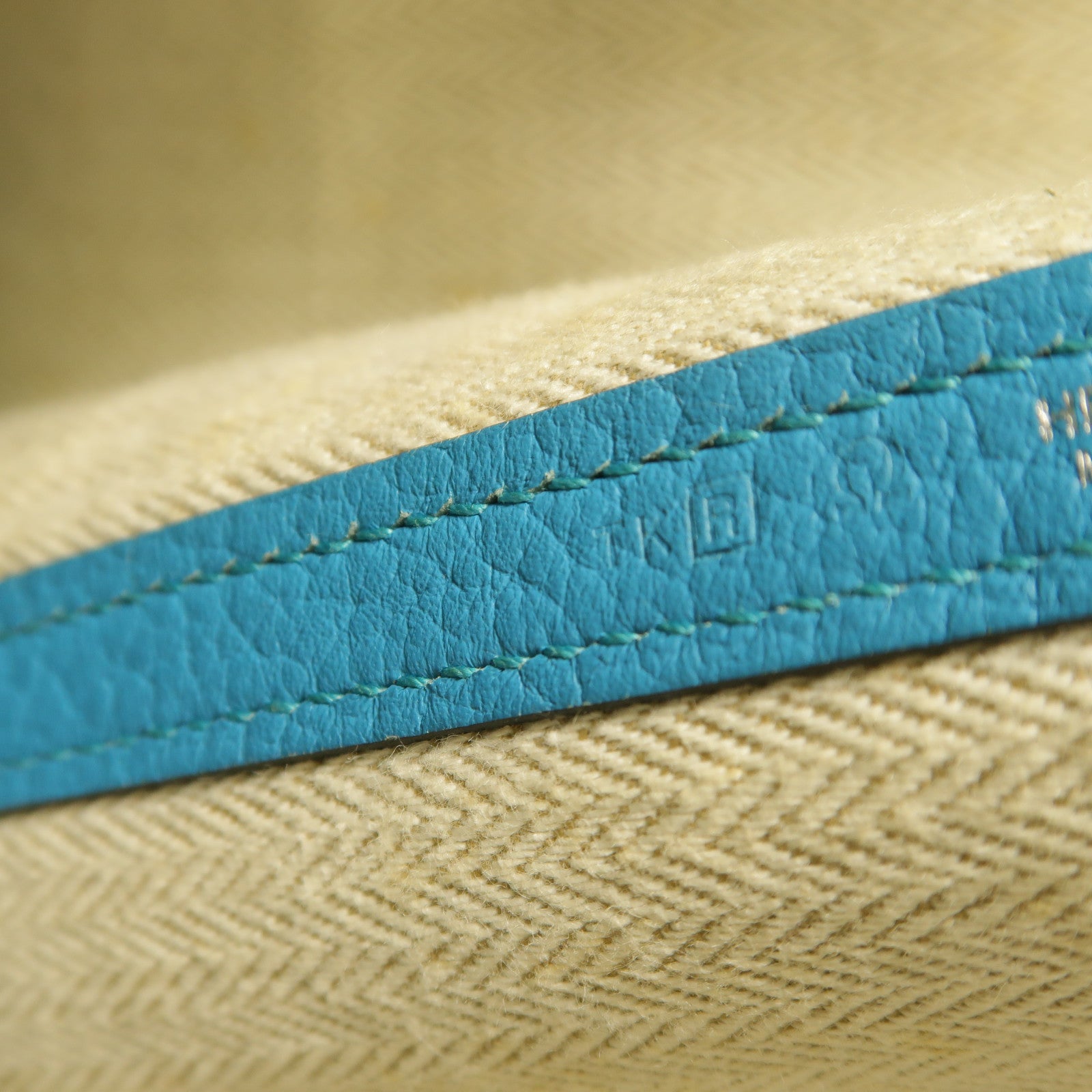 HERMES Clemence皮革Garden Party PM手挽袋Turquoise