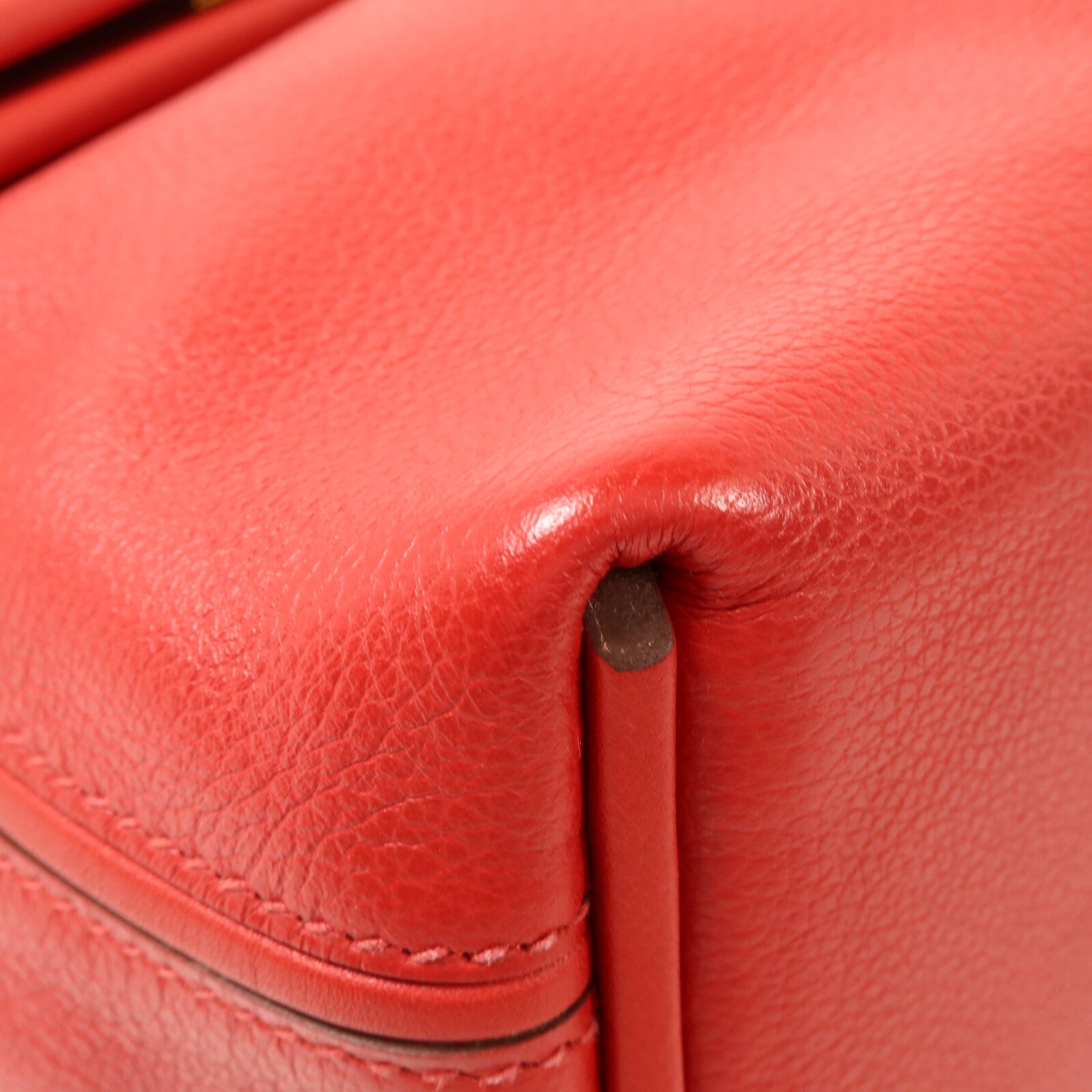 HERMES Swift皮革/Evercolor皮革Mini 24/24手挽肩背兩用袋Rouge Piment