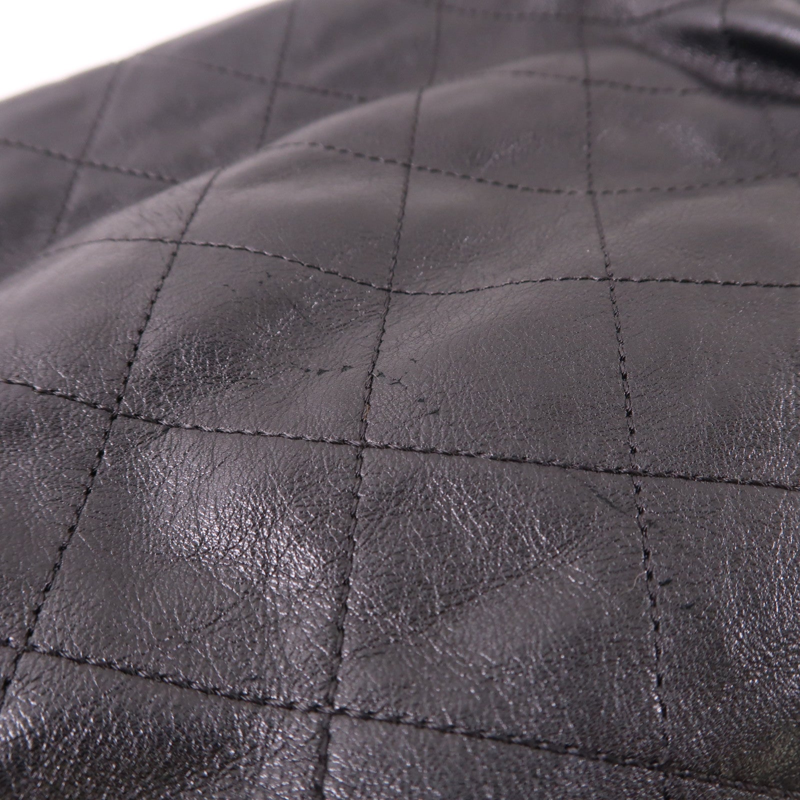 CHANEL 牛皮皮革Chain Shoulder金扣鏈帶肩背袋黑色