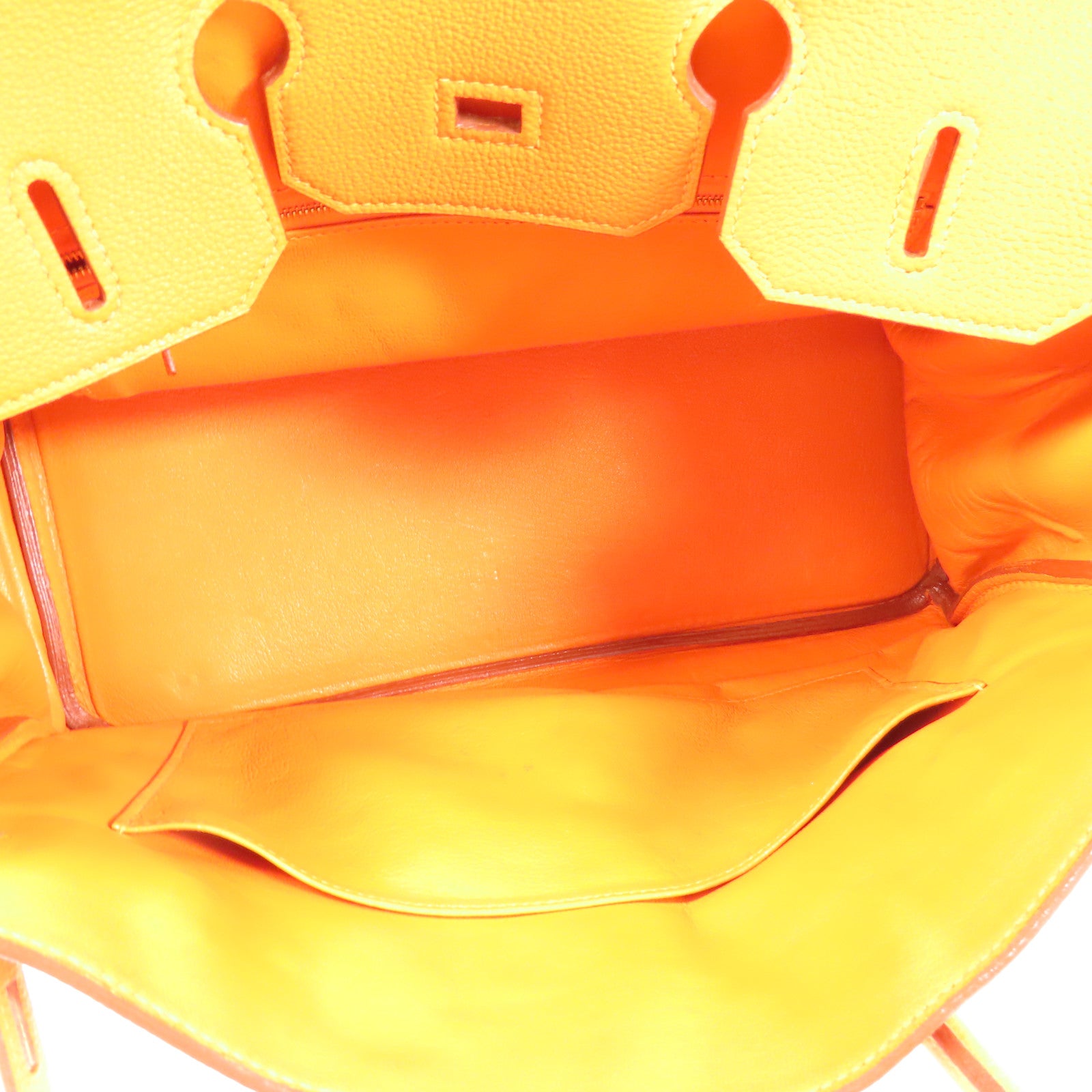 HERMES Togo皮革Birkin 35金扣手挽袋Orange