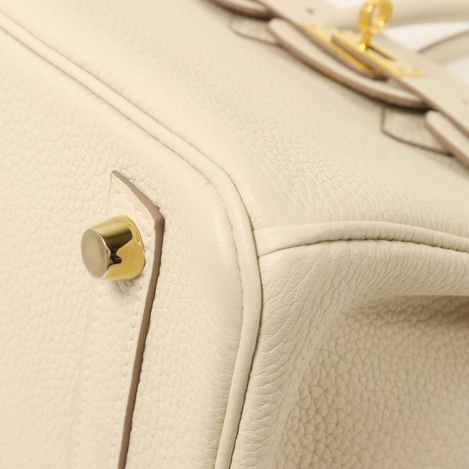 HERMES Togo皮革Birkin 25手挽袋Craie