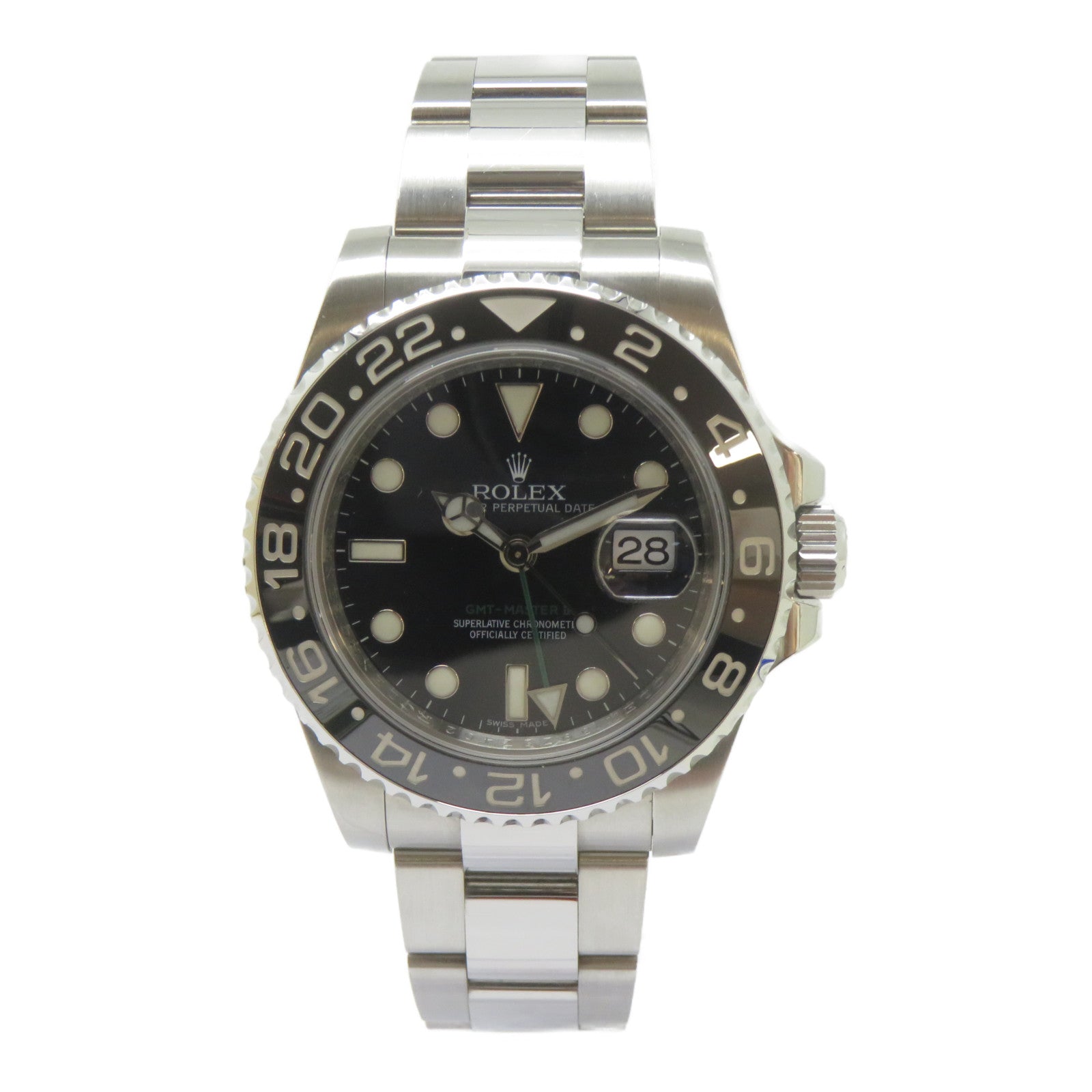 ROLEX GMT MasterⅡ不鏽鋼手錶自動機芯黑色