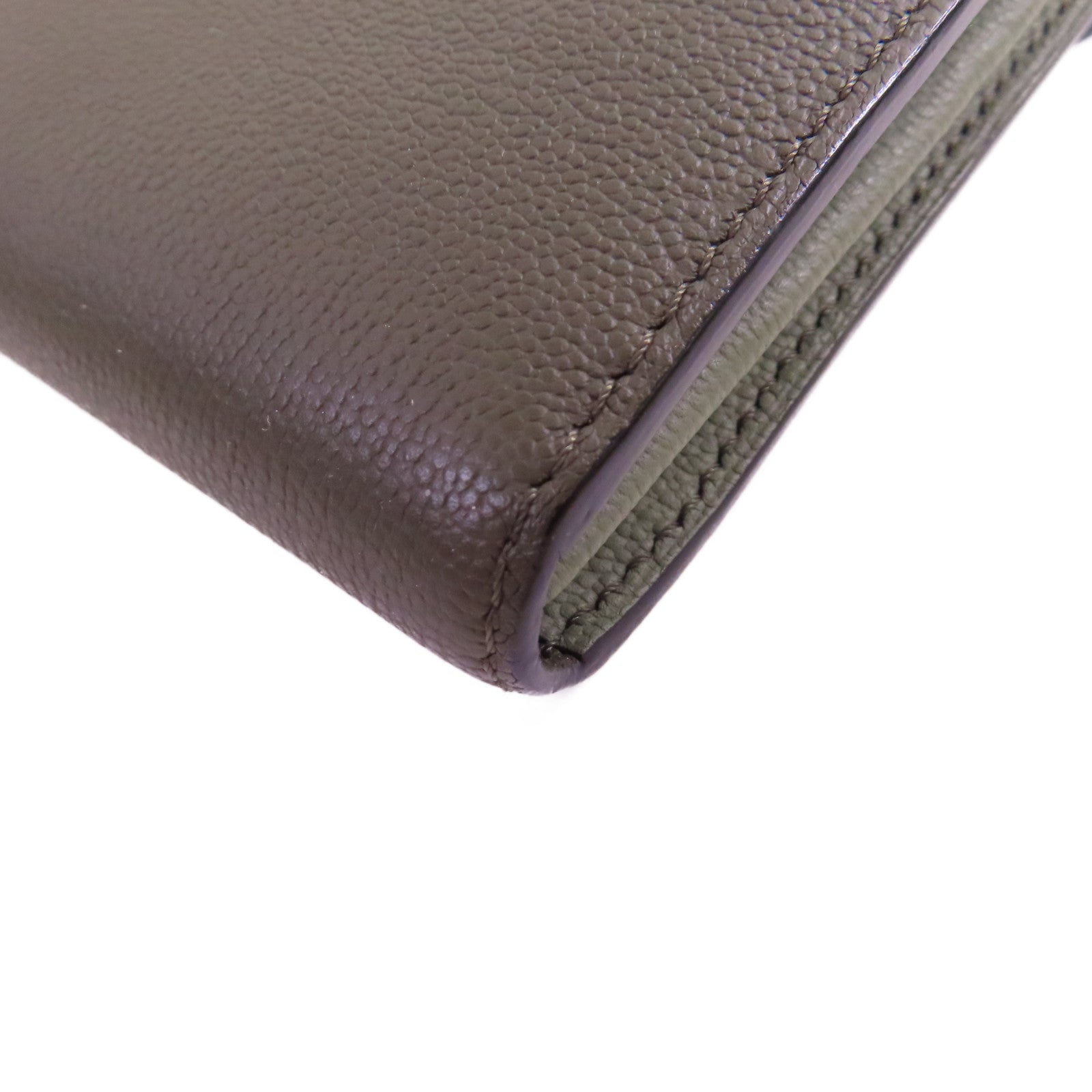 Delvaux 牛皮皮革Delvaux Brillant Wallet on Chain Shoulder Bag金扣鏈帶肩背袋深綠色