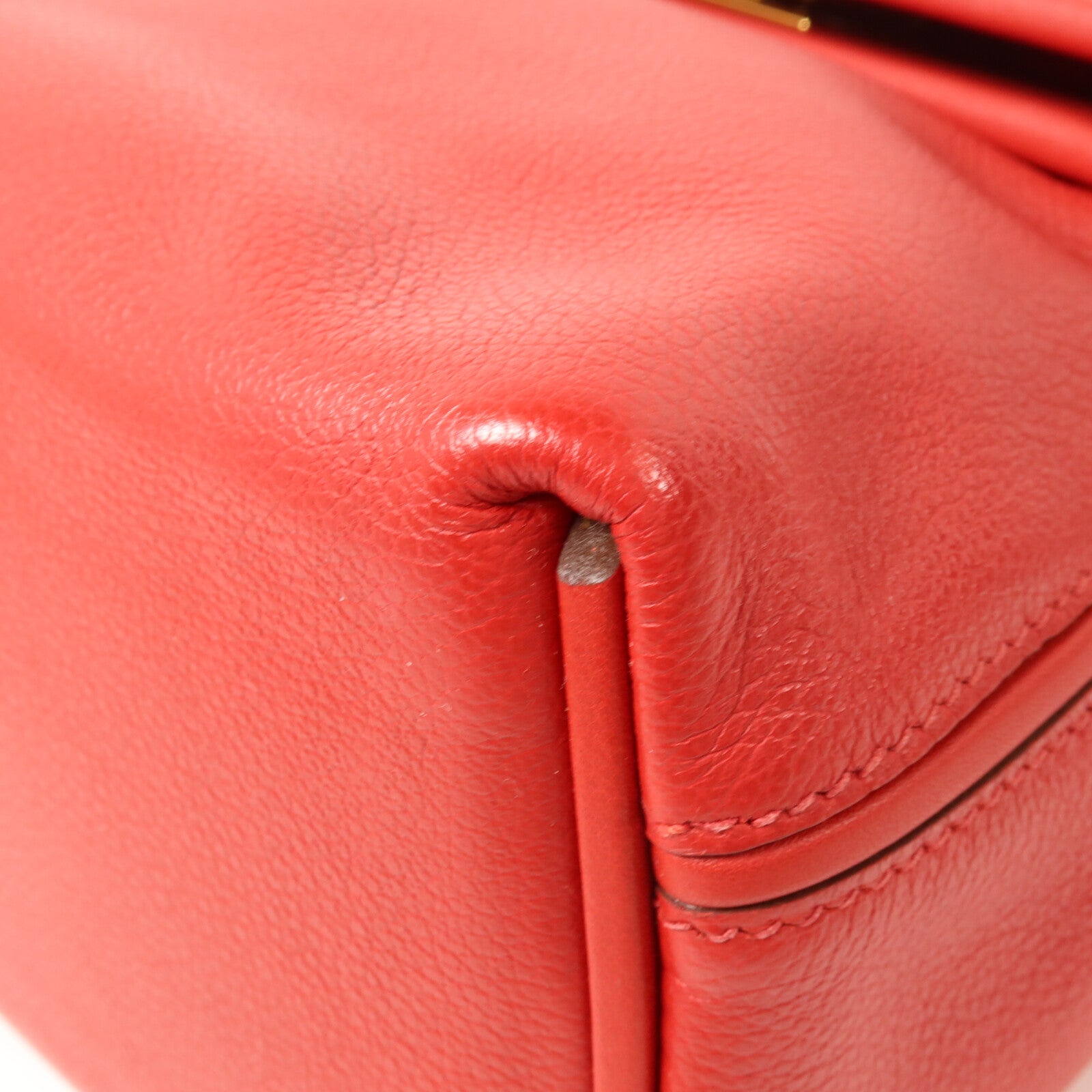 HERMES Swift皮革/Evercolor皮革Mini 24/24手挽肩背兩用袋Rouge Piment