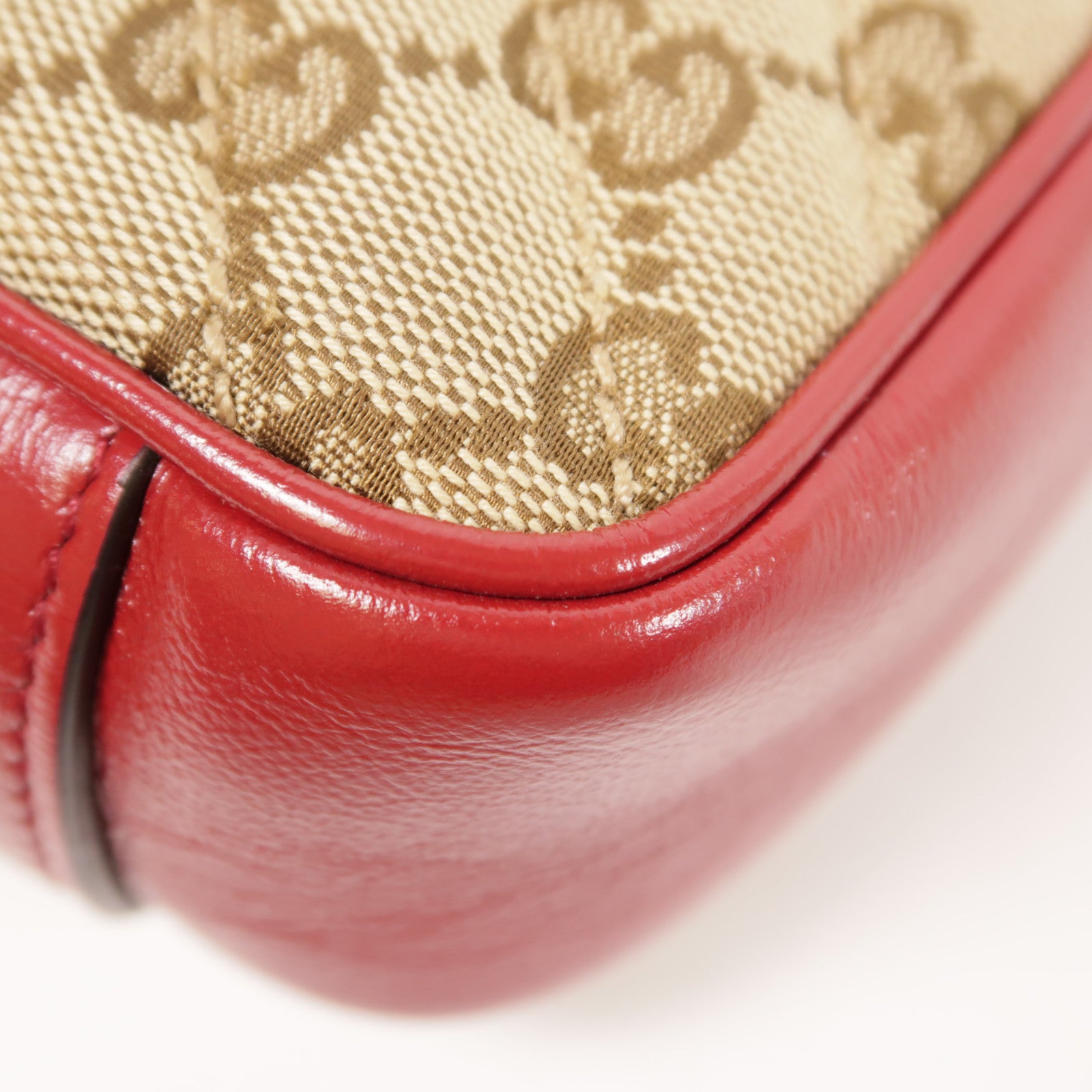 GUCCI 帆布GG Marmont金扣鏈帶肩背袋