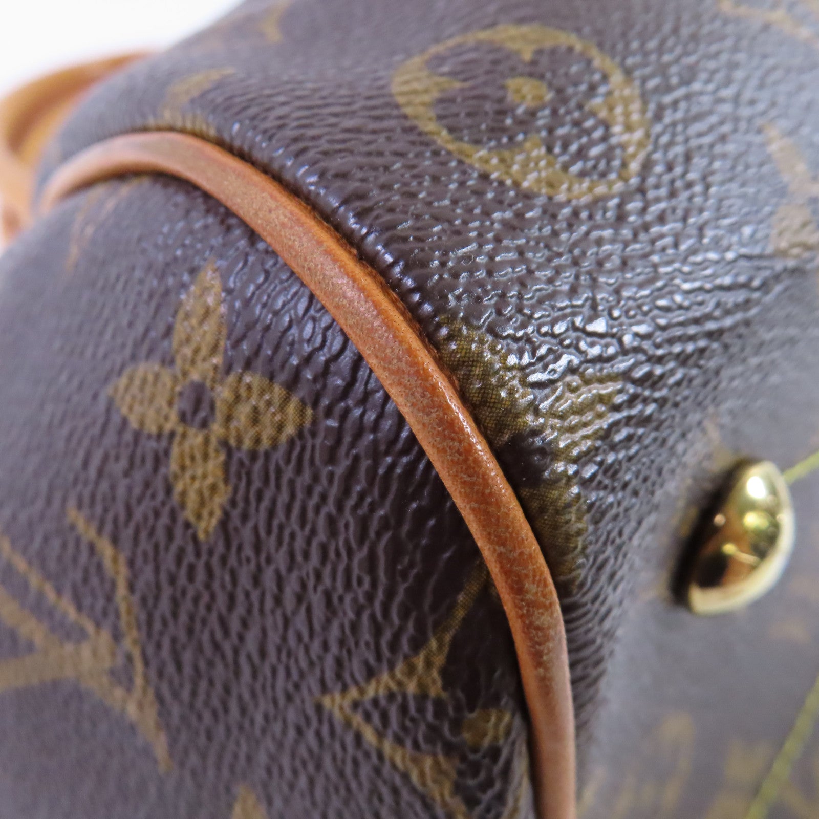 LOUIS VUITTON Monogram Tivoli PM Hand Bag金扣手挽袋啡色