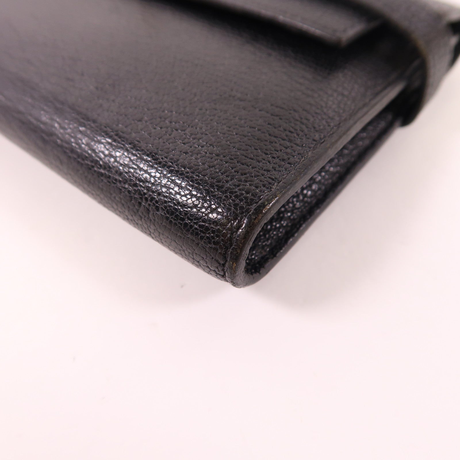 HERMES 【激減優惠】Chevre皮革Kelly Wallet銀扣長錢包