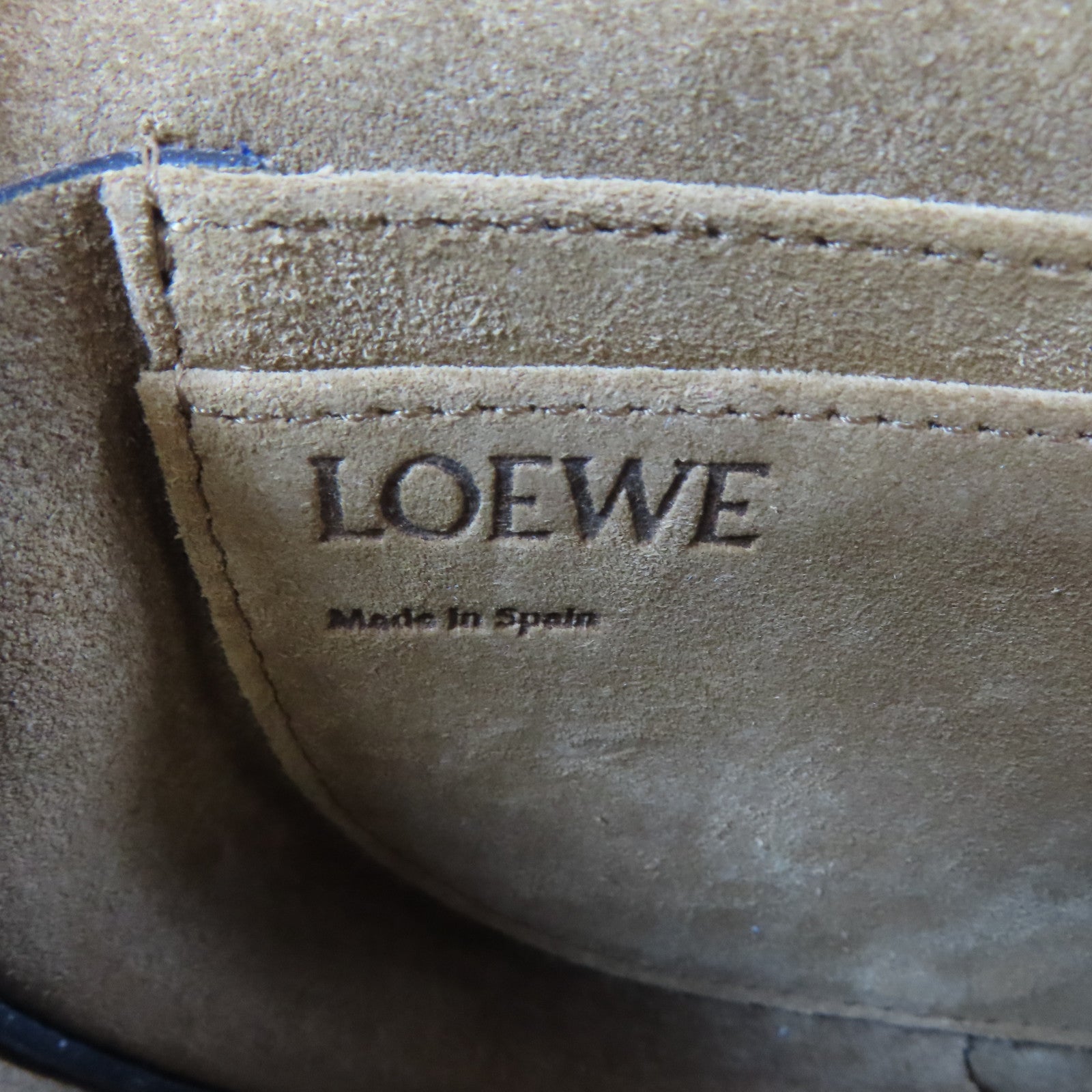 LOEWE 【激減優惠】牛皮皮革Mini Gate金扣肩背袋藍色