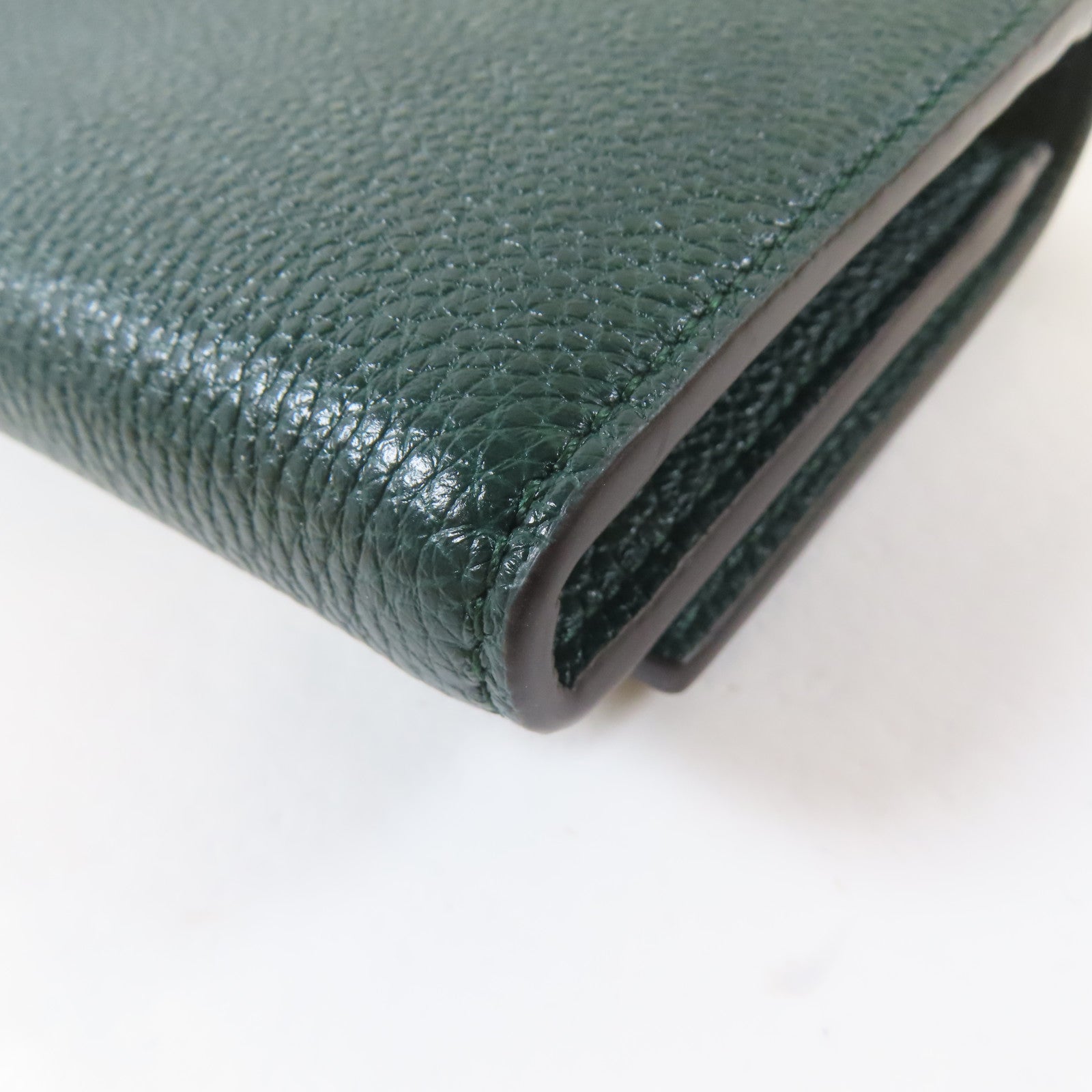 GUCCI 牛皮皮革Zumi Long Wallet金扣銀扣長錢包綠色