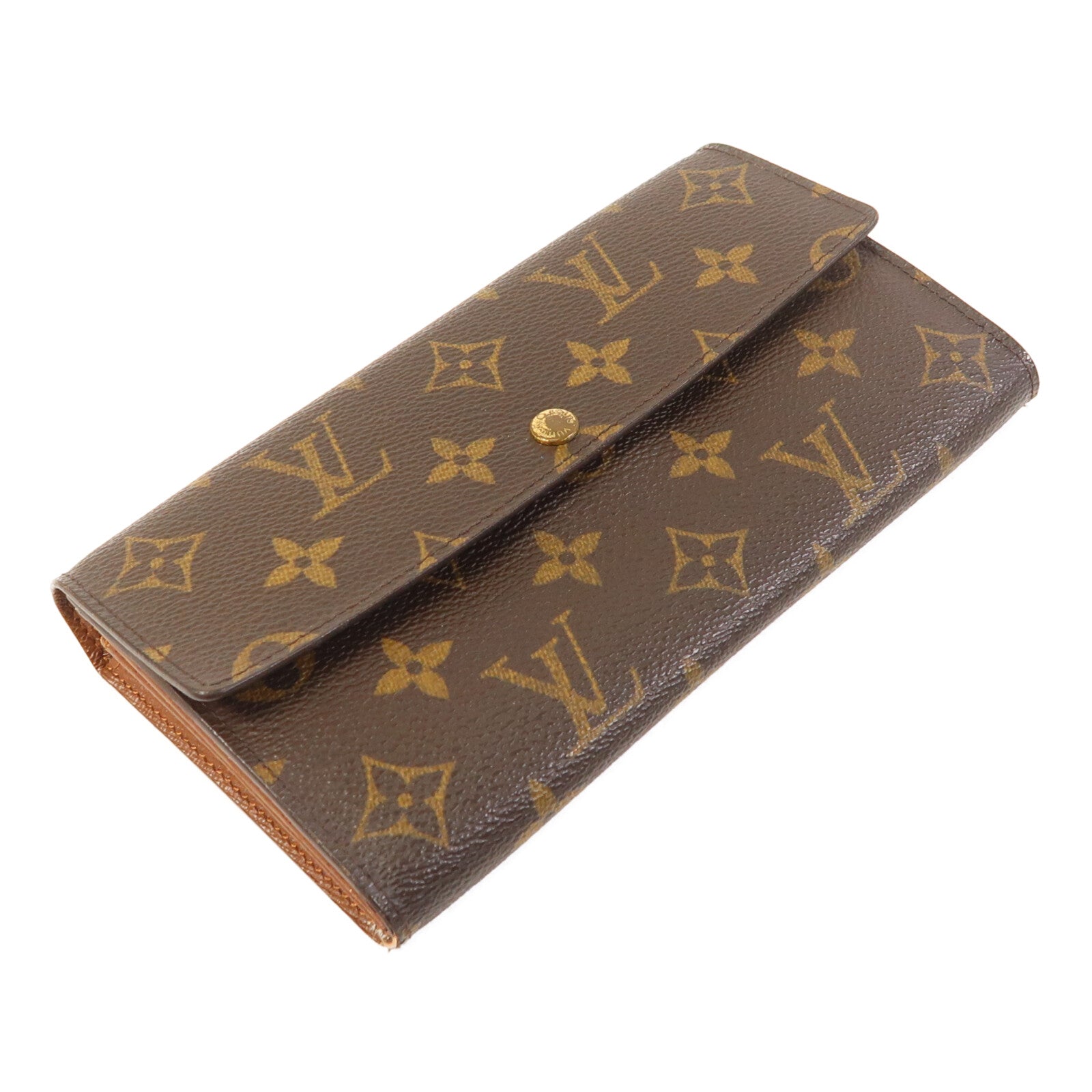 LOUIS VUITTON Monogram Long Wallet金扣長錢包