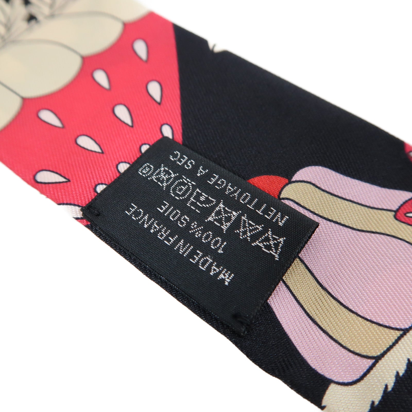 HERMES 【激減優惠】絲質Twilly Scarf絲巾黑色